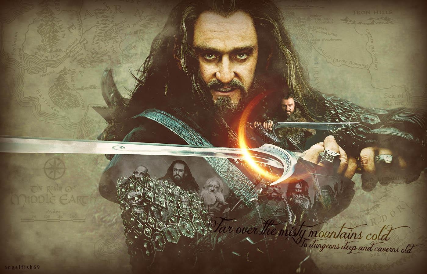 Thorin Eichenschild, Hintergrund, Tolkien, Fantasy, 1400x900 HD Desktop