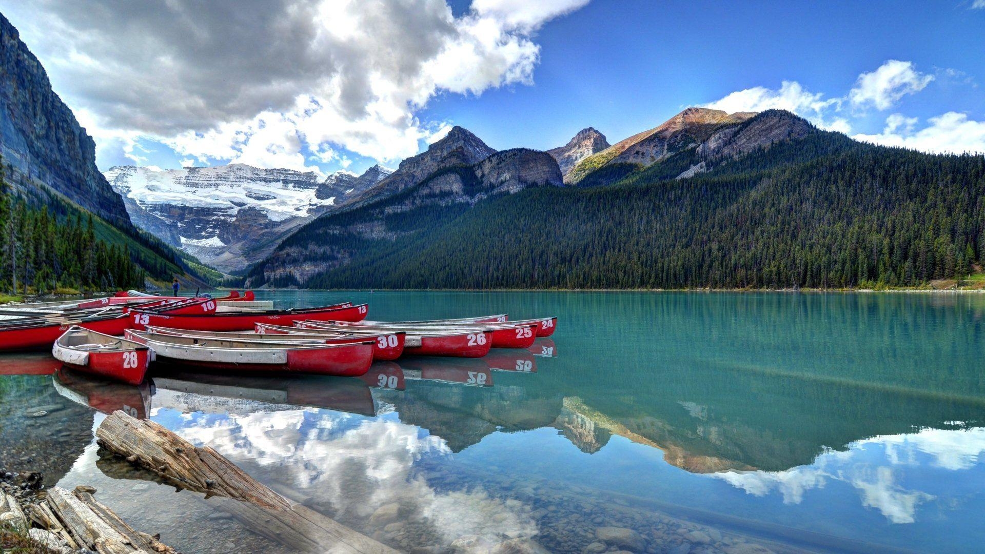 Lake Louise, Hintergrundbild, Kanada, Berglandschaft, Reisen, 1920x1080 Full HD Desktop