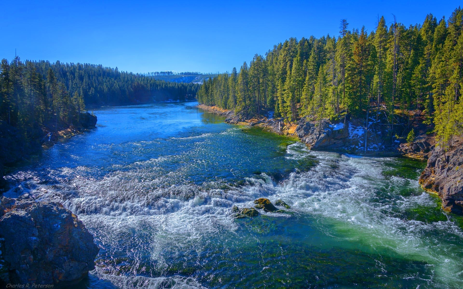 Yellowstone Fluss, USA, Nationalpark, Natur, Reisen, 1920x1200 HD Desktop