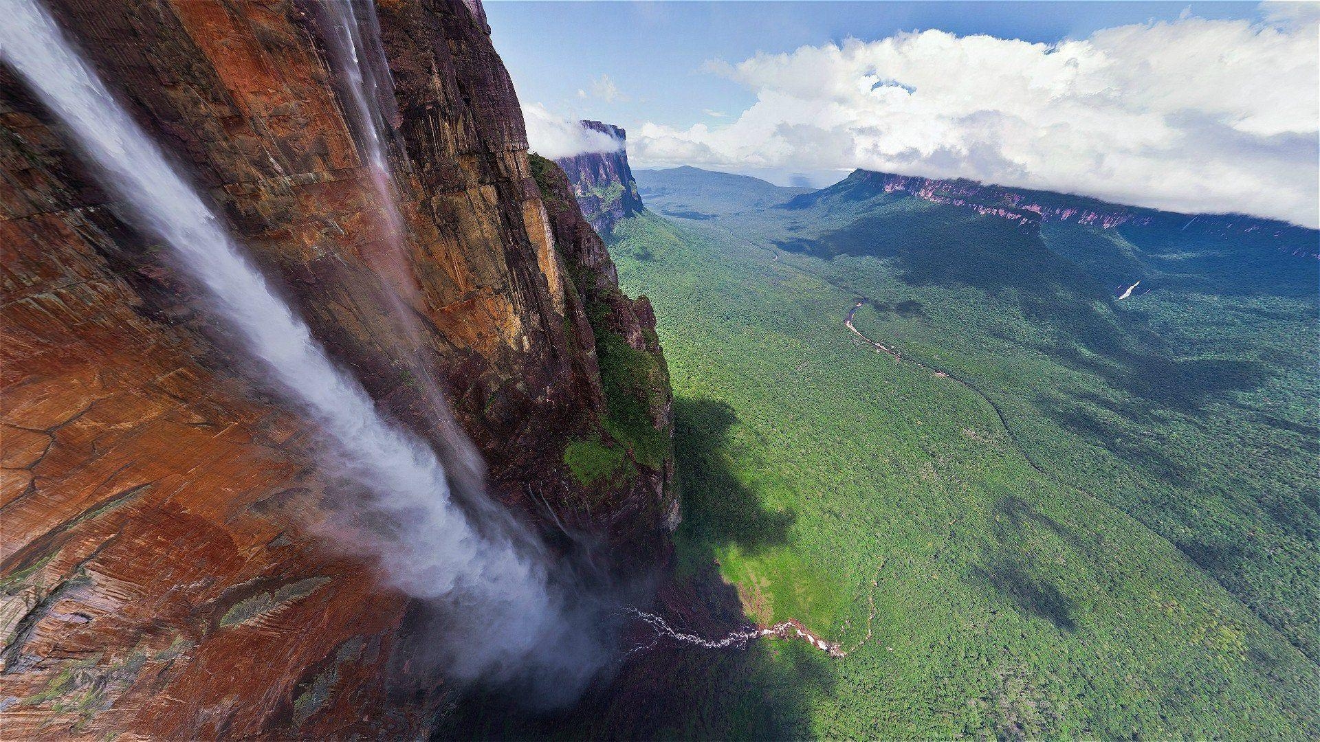 Angel Falls, Venezuela, Höchster, Wasserfall, Ununterbrochen, 1920x1080 Full HD Desktop