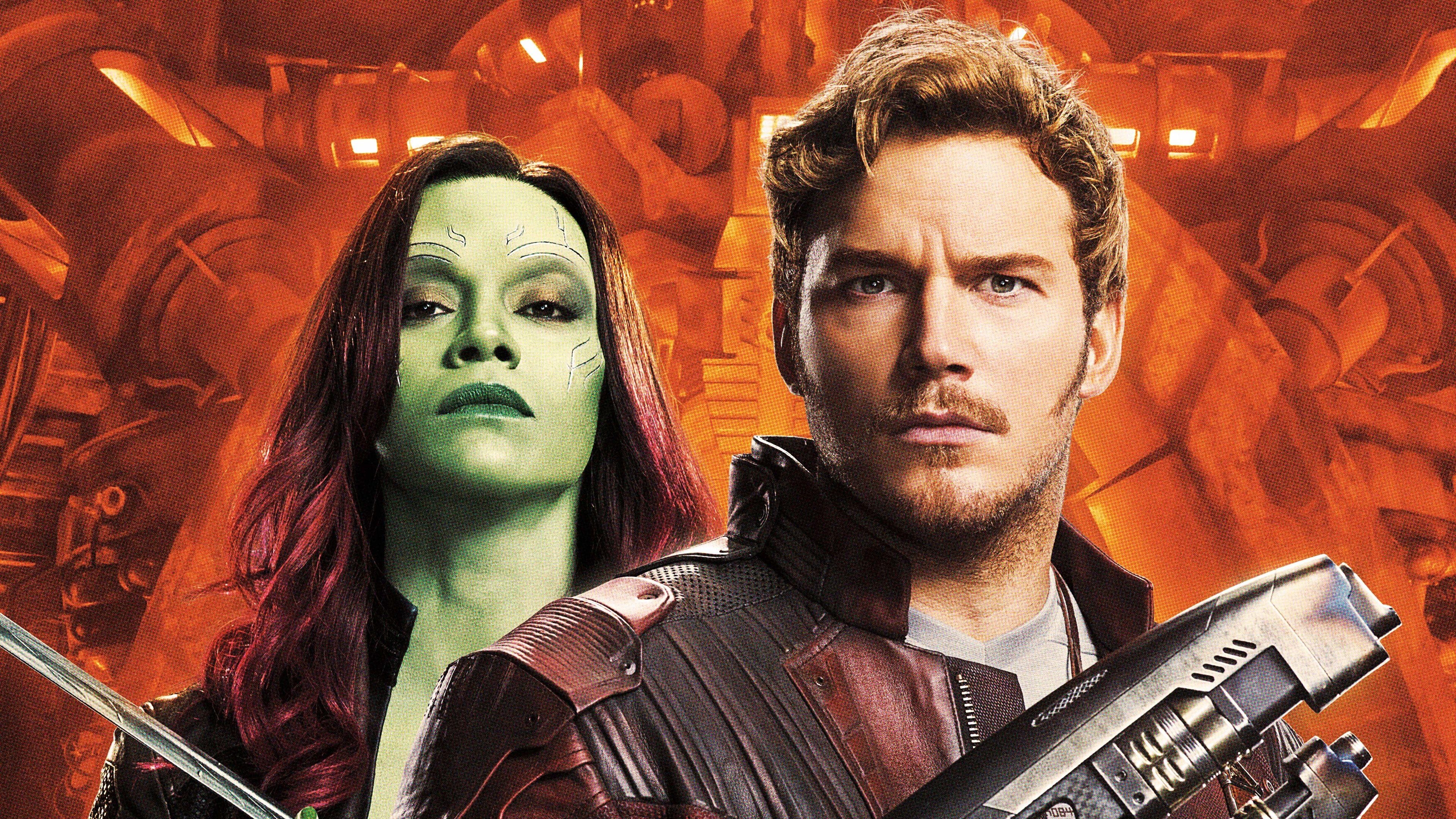 Guardians of the Galaxy, Vol. 2, Filme, Zoe Saldana, Chris Pratt, 3840x2160 4K Desktop