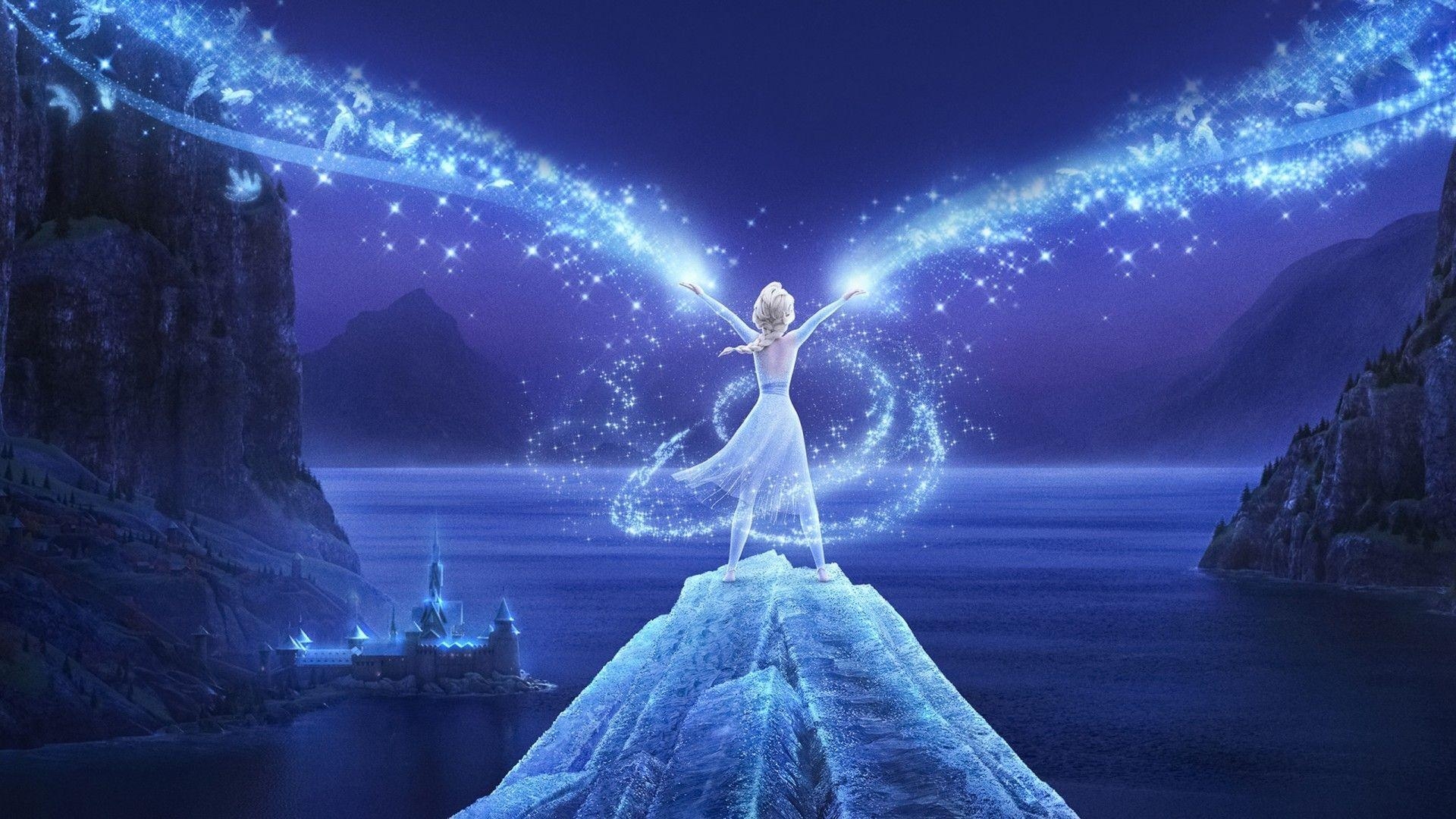 Elsa, Frozen, Animation, Kleid, Landschaft, 1920x1080 Full HD Desktop