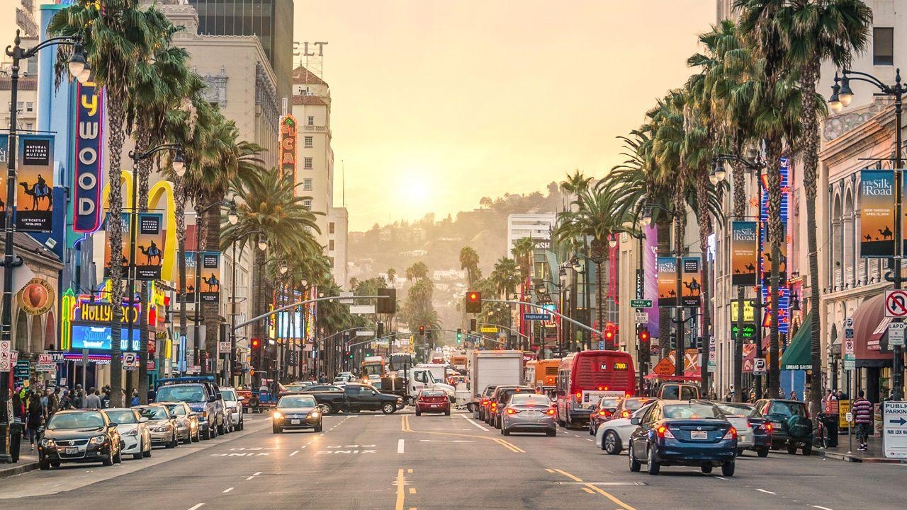 Los Angeles, Reisen, Hintergrund, Kalifornien, Stadtbild, 1280x730 HD Desktop