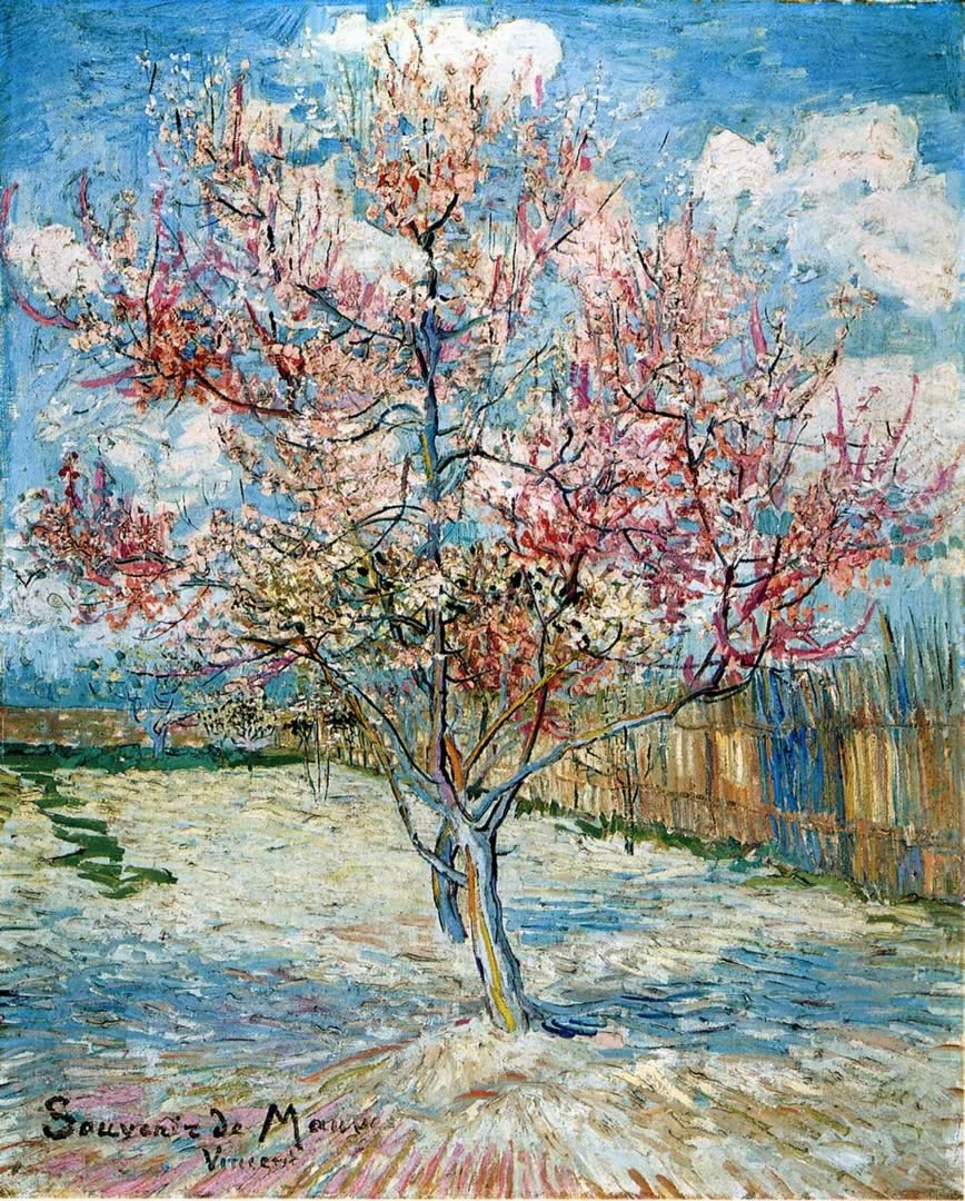 Pfirsichbäume, van Gogh, Blüte, Bild, Malerei, 870x1080 HD Handy