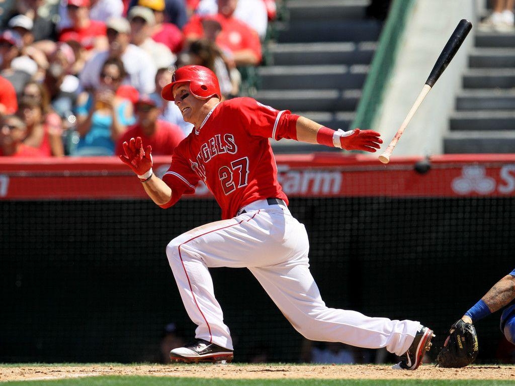 Mike Trout, Hintergrund, Sport, Baseball, Los Angeles, 1030x770 HD Desktop