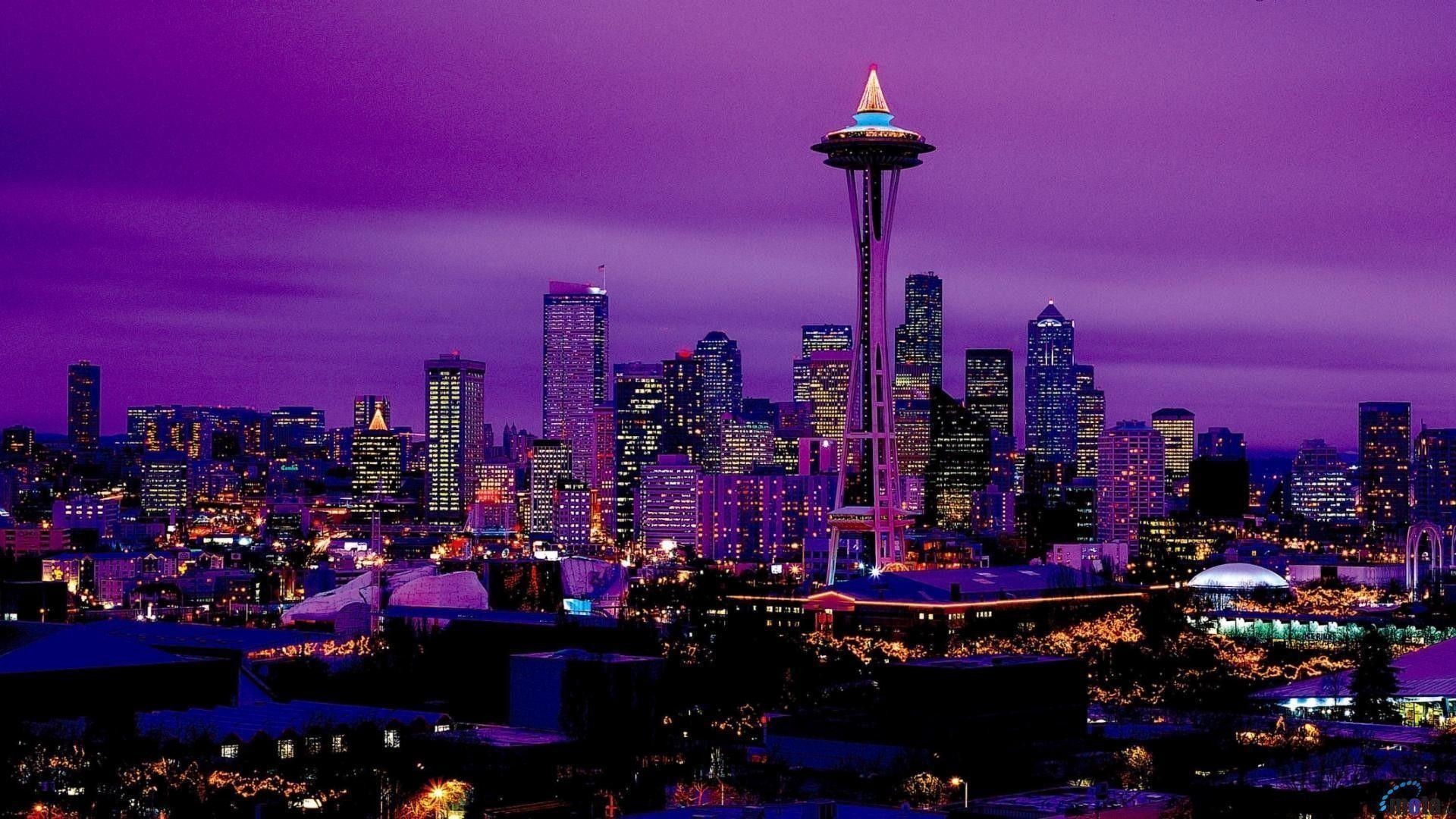 Seattle, Hintergrund, Detail, Space Needle, Reisen, 1920x1080 Full HD Desktop