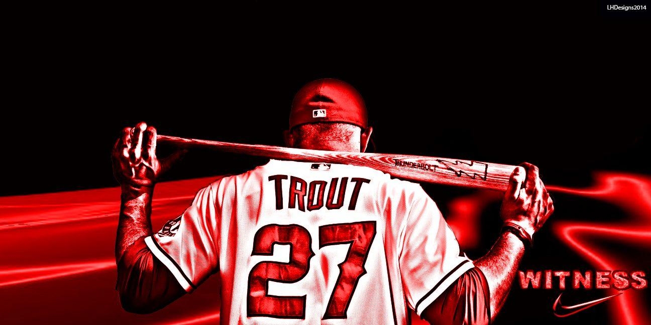 Kostenloser Download, Mike Trout, Sport, Hintergrund, 1300x650 Dual Screen Desktop