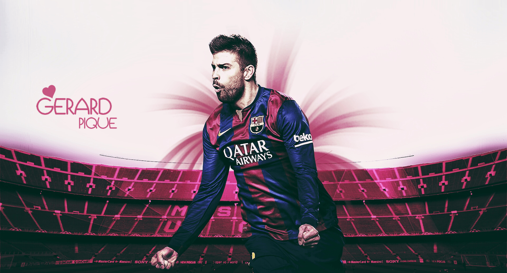 Gerard Piqué, Fußball, FC Barcelona, Verteidiger, Sportler, 1920x1040 HD Desktop