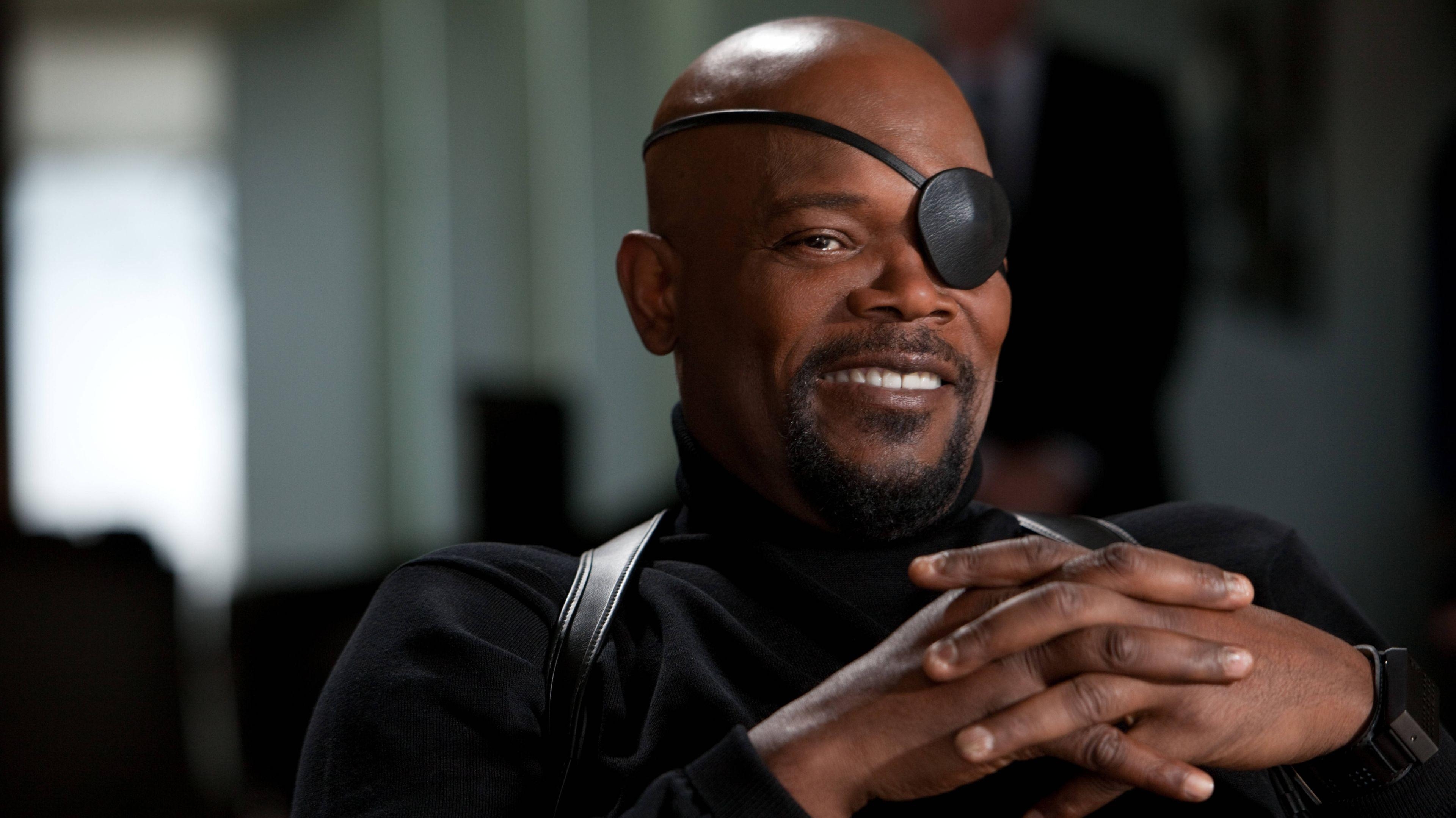 Samuel L. Jackson, Armband, 4K, Lächeln, Bild, 3840x2160 4K Desktop