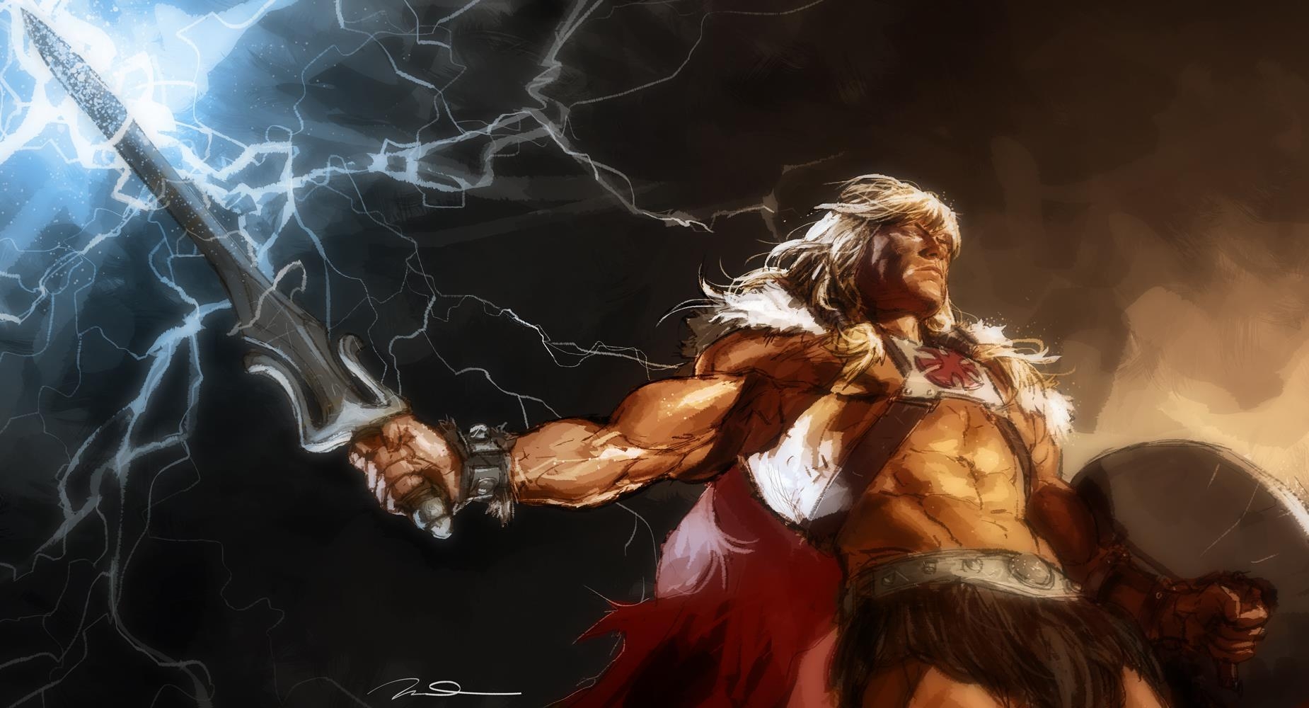 He-Man, Masters des Universums, Fantasy, Skeletor, Macht, 1850x1000 HD Desktop