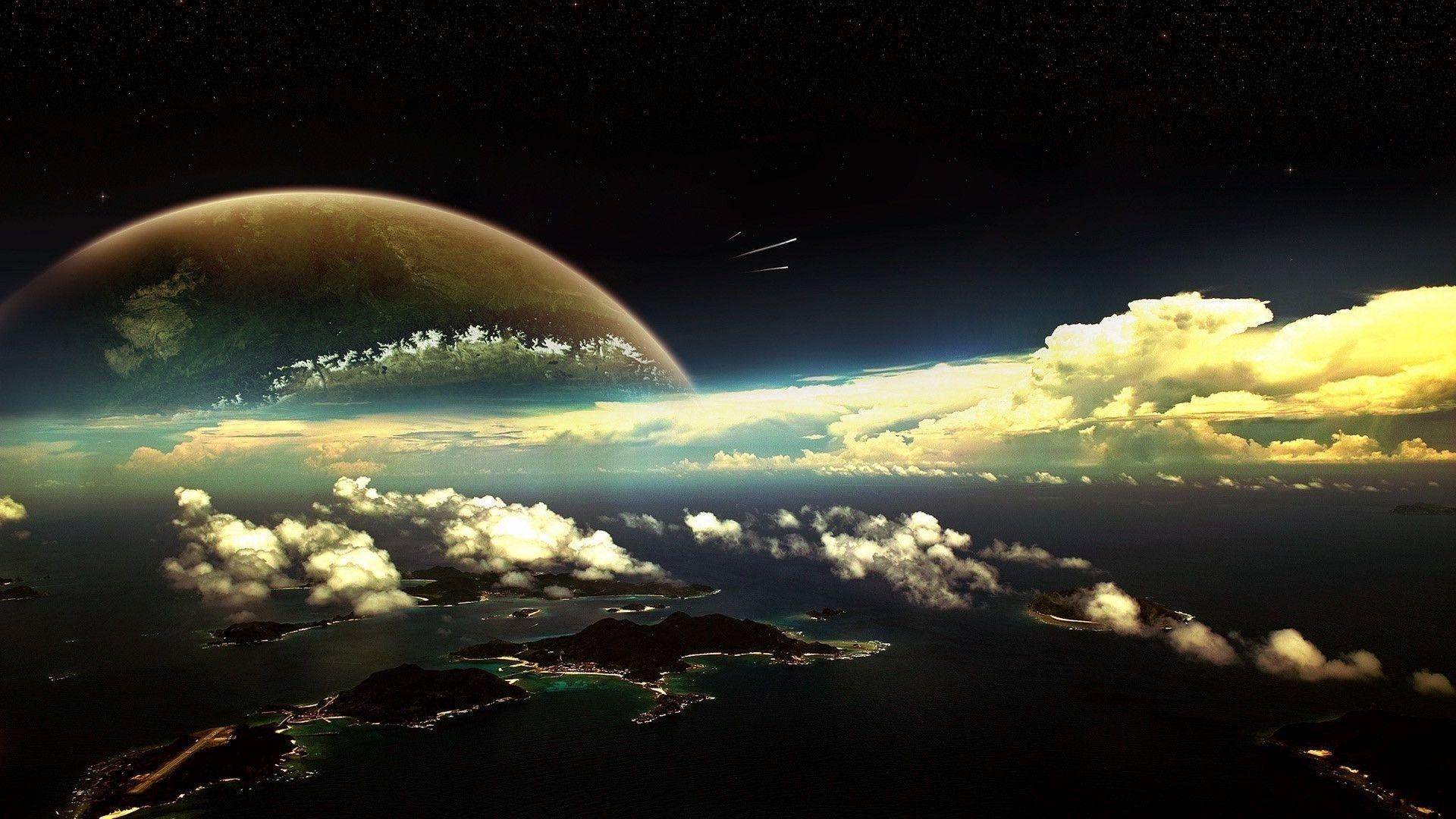 Fantastischer Planet, Weltraum, Hintergrundbild, Kreativ, Science-Fiction, 1920x1080 Full HD Desktop