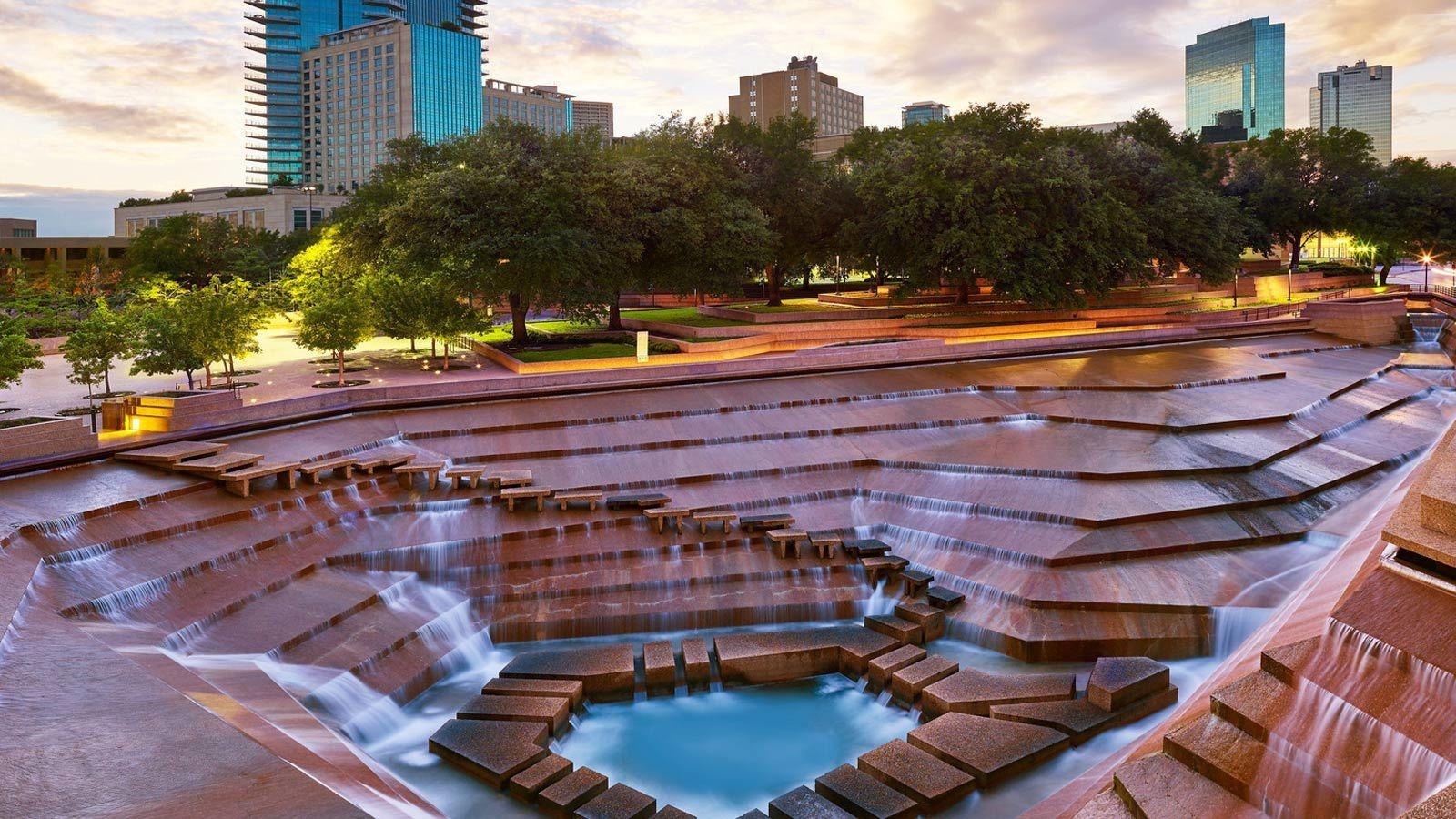 Fort Worth, Wasser Gärten, Downtown, Hotel, Texas, 1600x900 HD Desktop