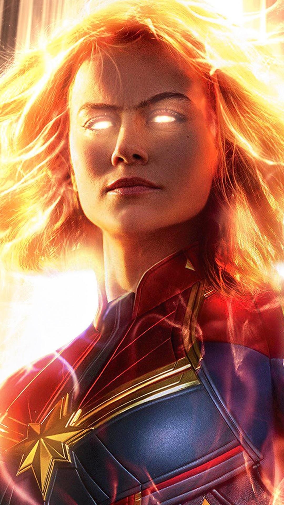 Brie Larson, Captain Marvel, Handy, HD, Hintergrund, 1080x1920 Full HD Handy