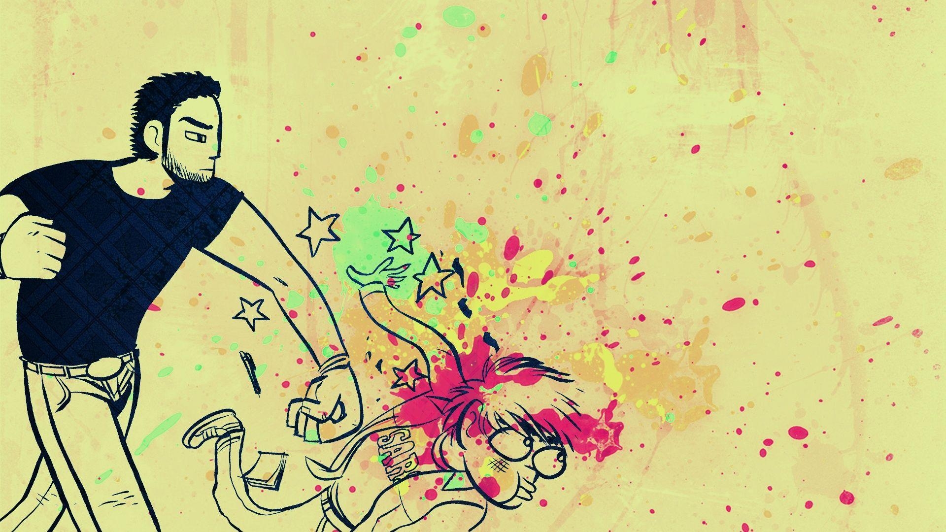 Scott Pilgrim, lesen, Hintergrund, Kunst, Film, 1920x1080 Full HD Desktop