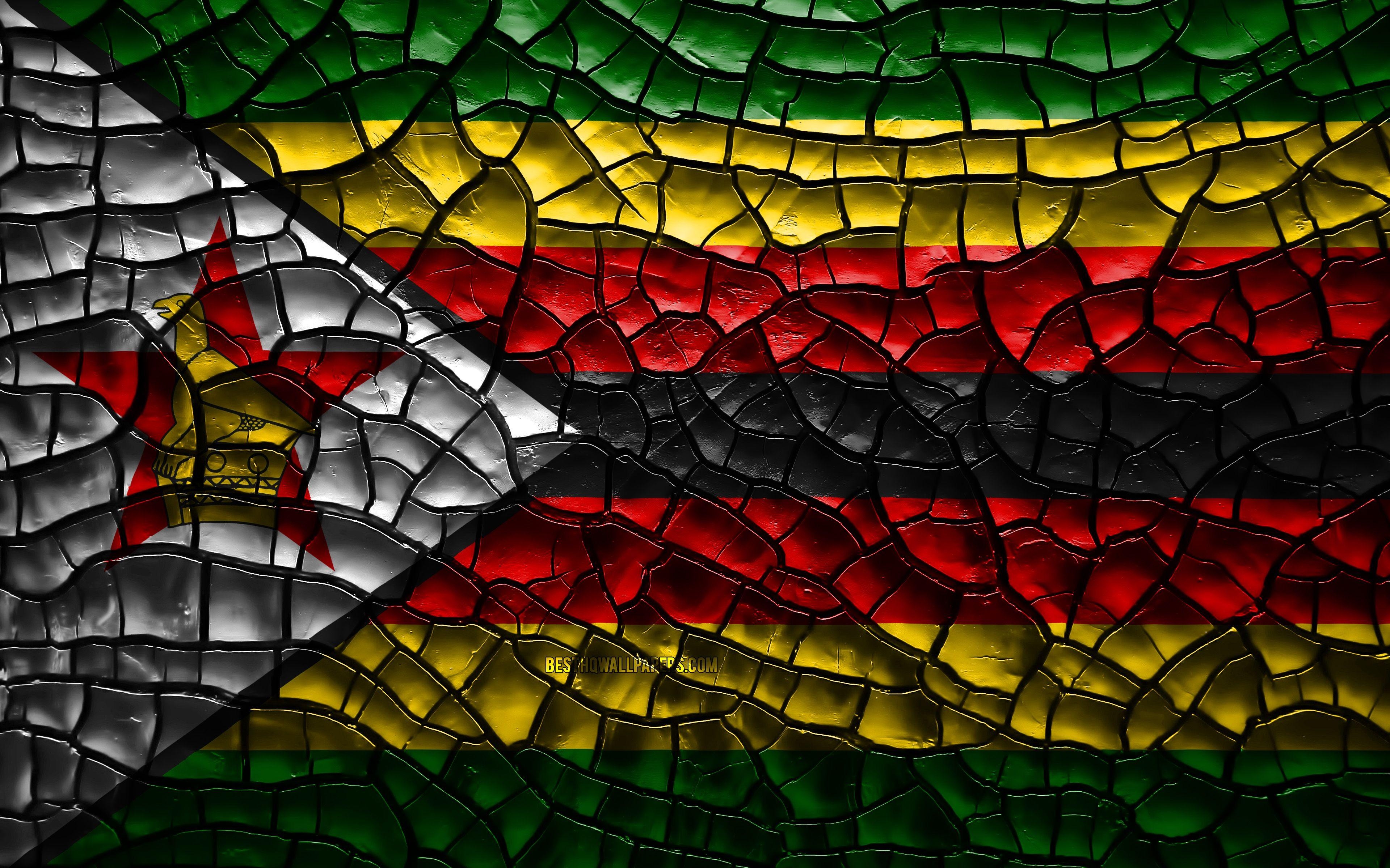 Flagge, Zimbabwe, 4K, Afrikaboden, Symbol, 3840x2400 4K Desktop