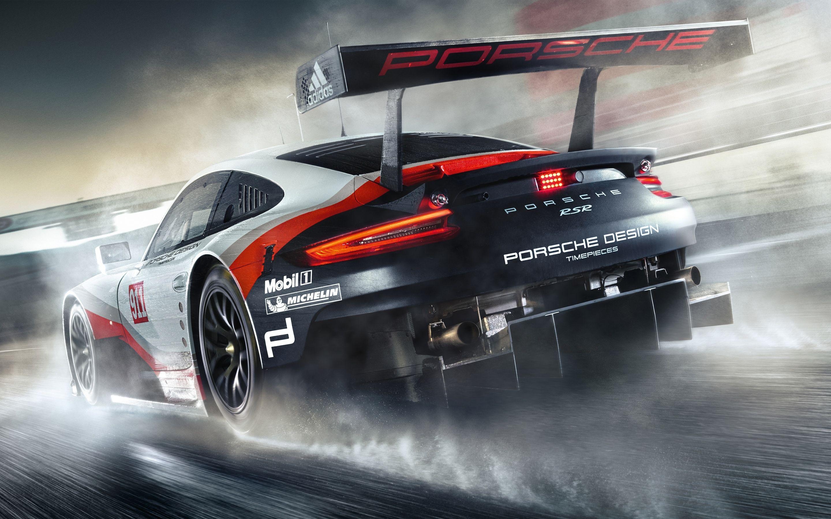 Porsche 911, RSR, Rennwagen, Rückenansicht, Motorsport, 2880x1800 HD Desktop