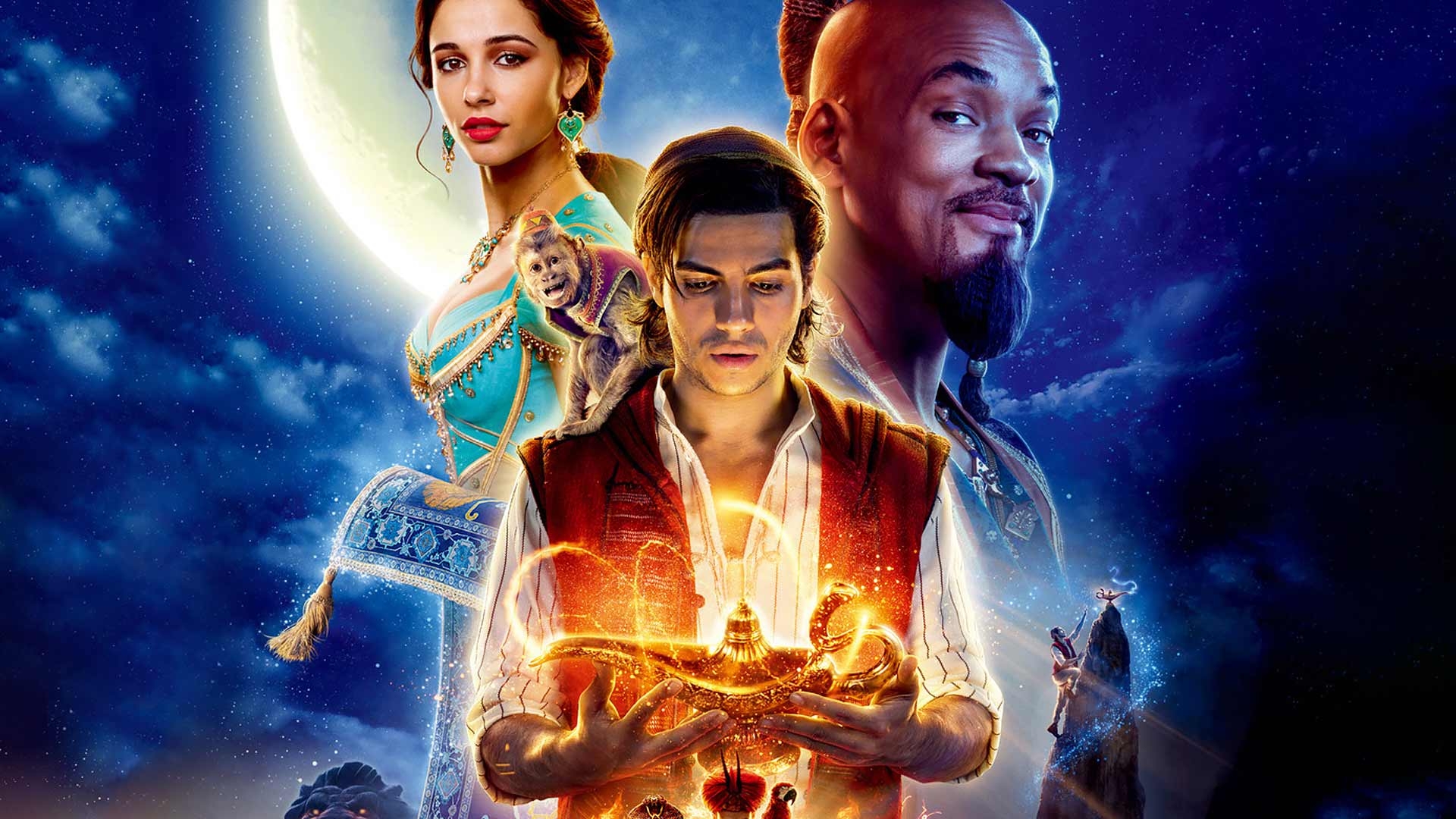 Aladdin Film, Teaser 2019, Naomi Scott, Mena Massoud, Prinzessin, 1920x1080 Full HD Desktop