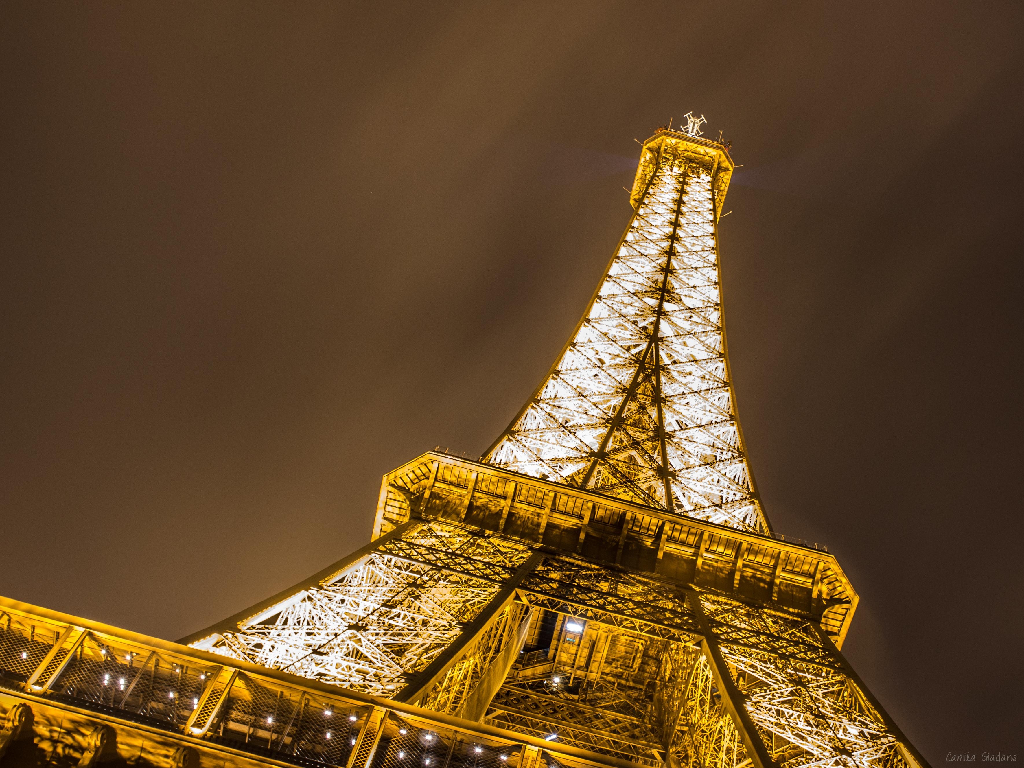 Eiffelturm, Nacht, Champ de Mars, Paris, HD, 3540x2660 4K Desktop