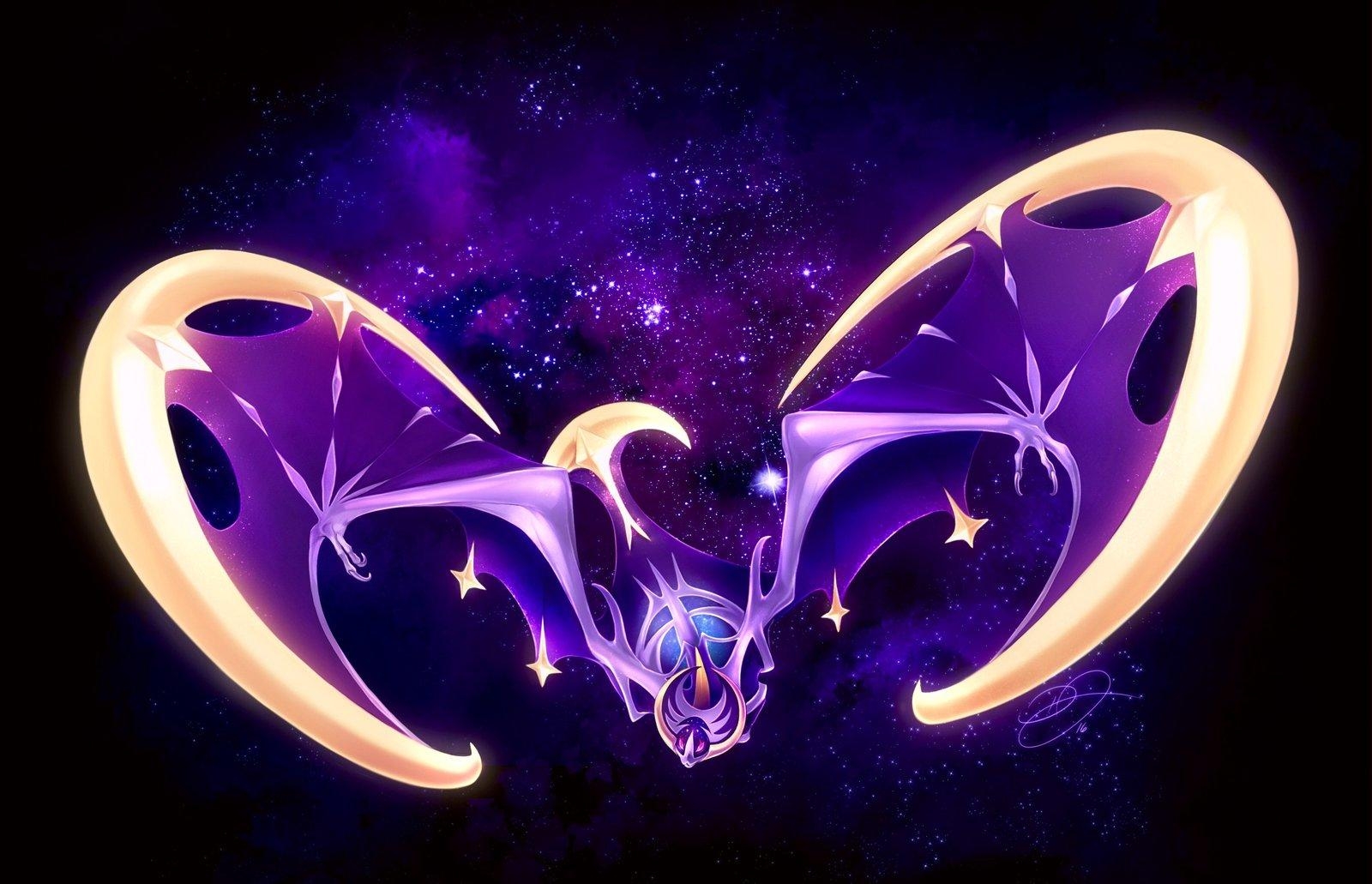 Lunala, Anime, Hintergrundbild, 1031p, Pokémon, 1600x1040 HD Desktop