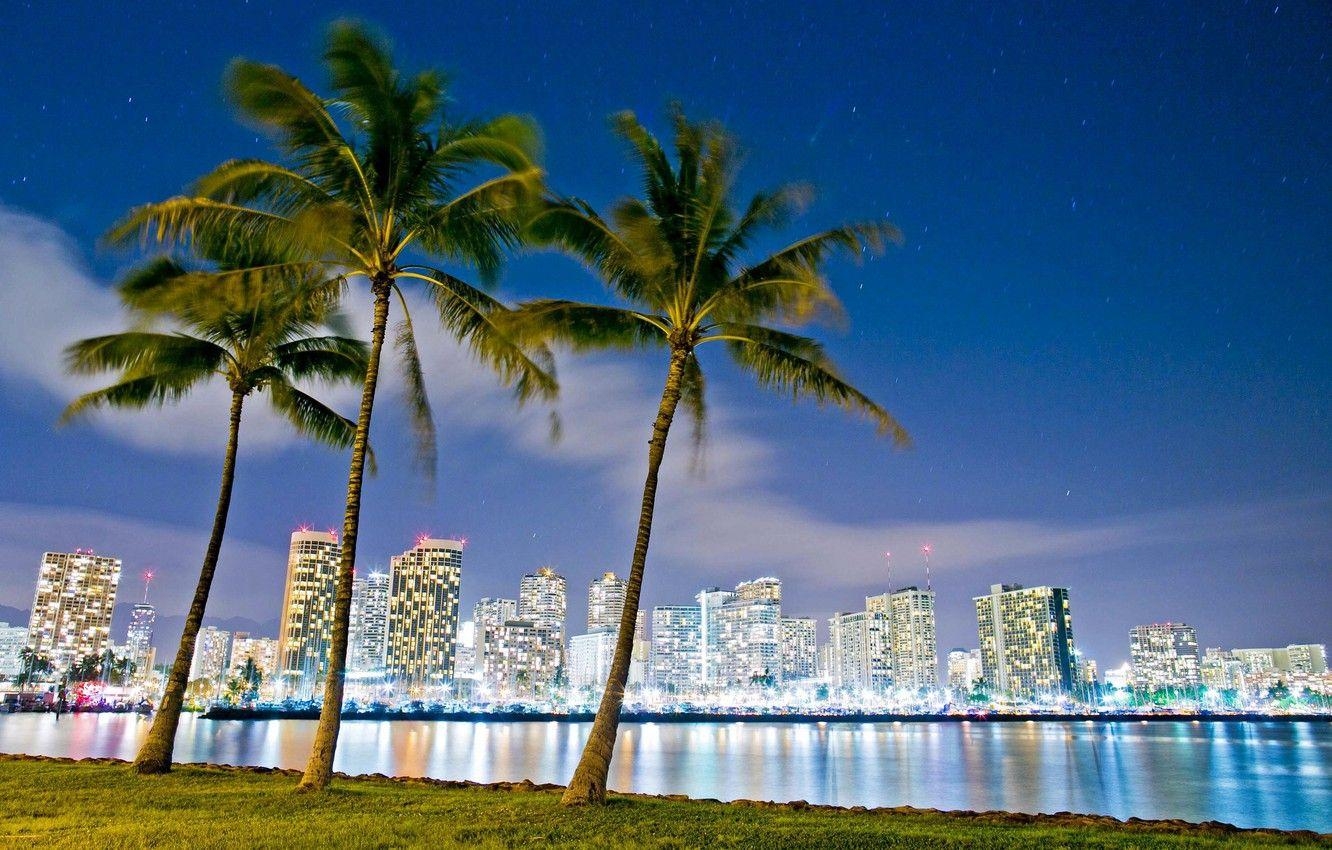 Hintergrund, Honolulu, Reisen, Strand, Hawaii, 1340x850 HD Desktop