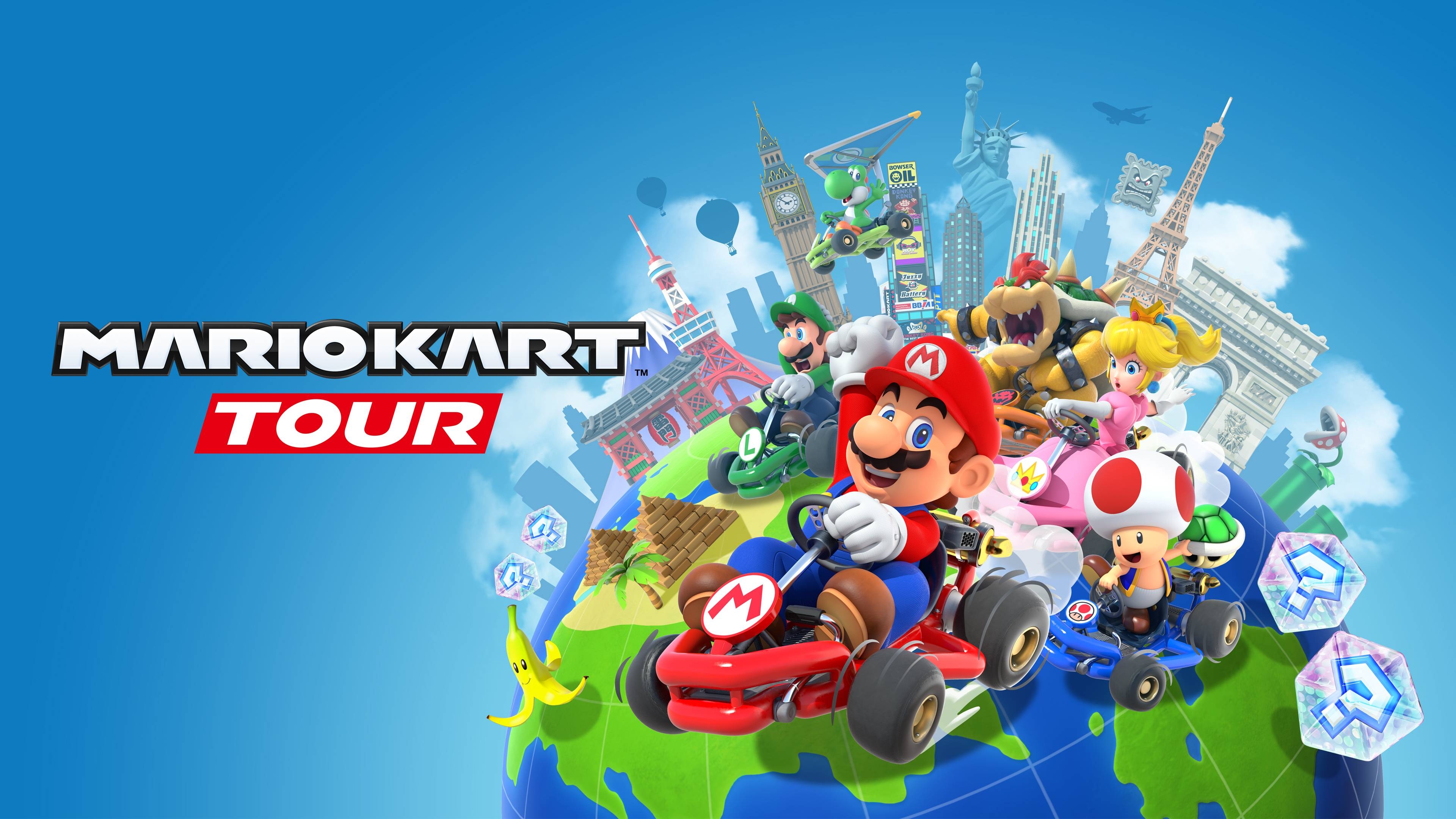 Mario Kart, Tour Kunst, Katze mit Monokel, 3840x2160 4K Desktop