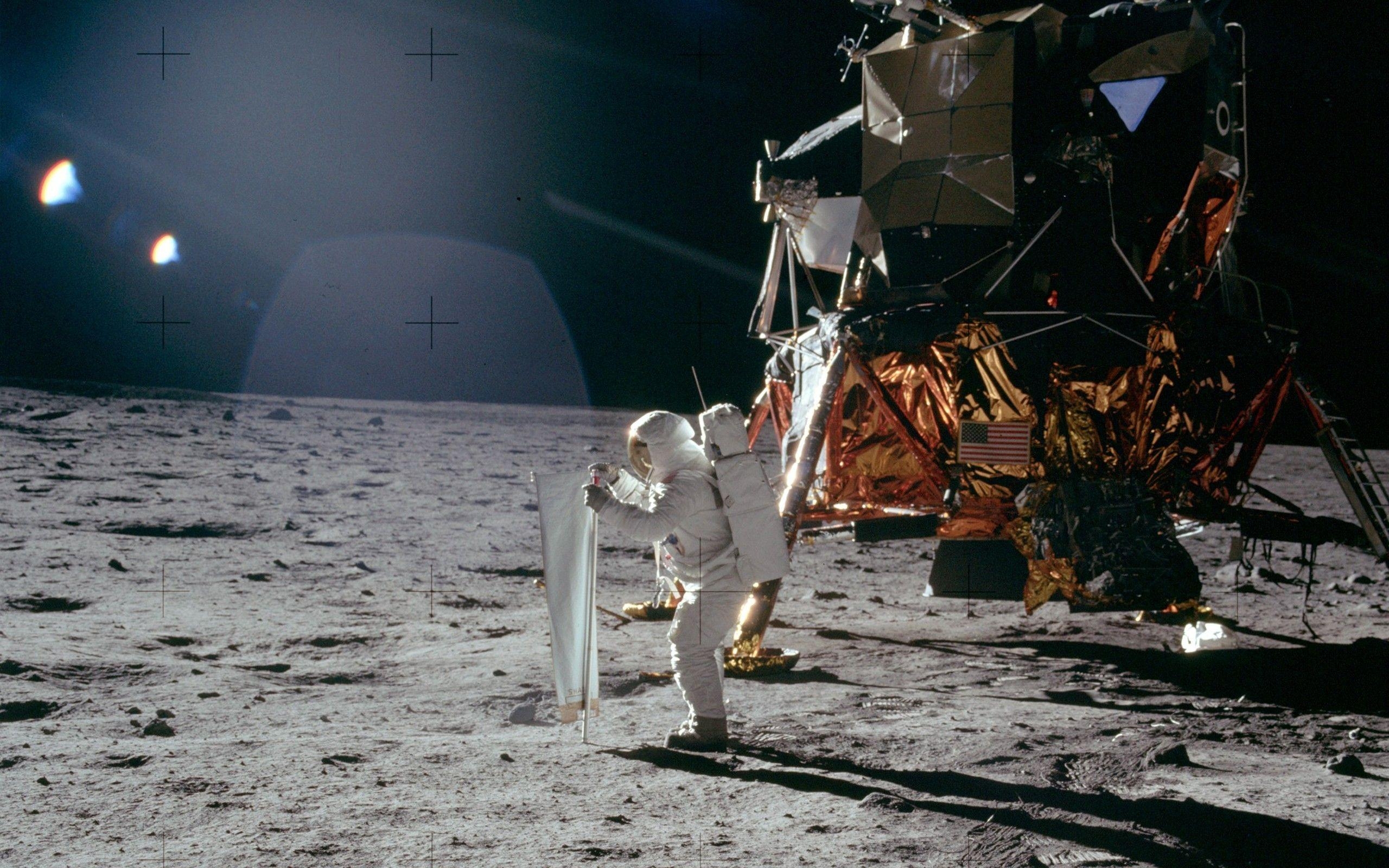 Mond, Neil Armstrong, Apollo, Buzz Aldrin, Adler, 2560x1600 HD Desktop