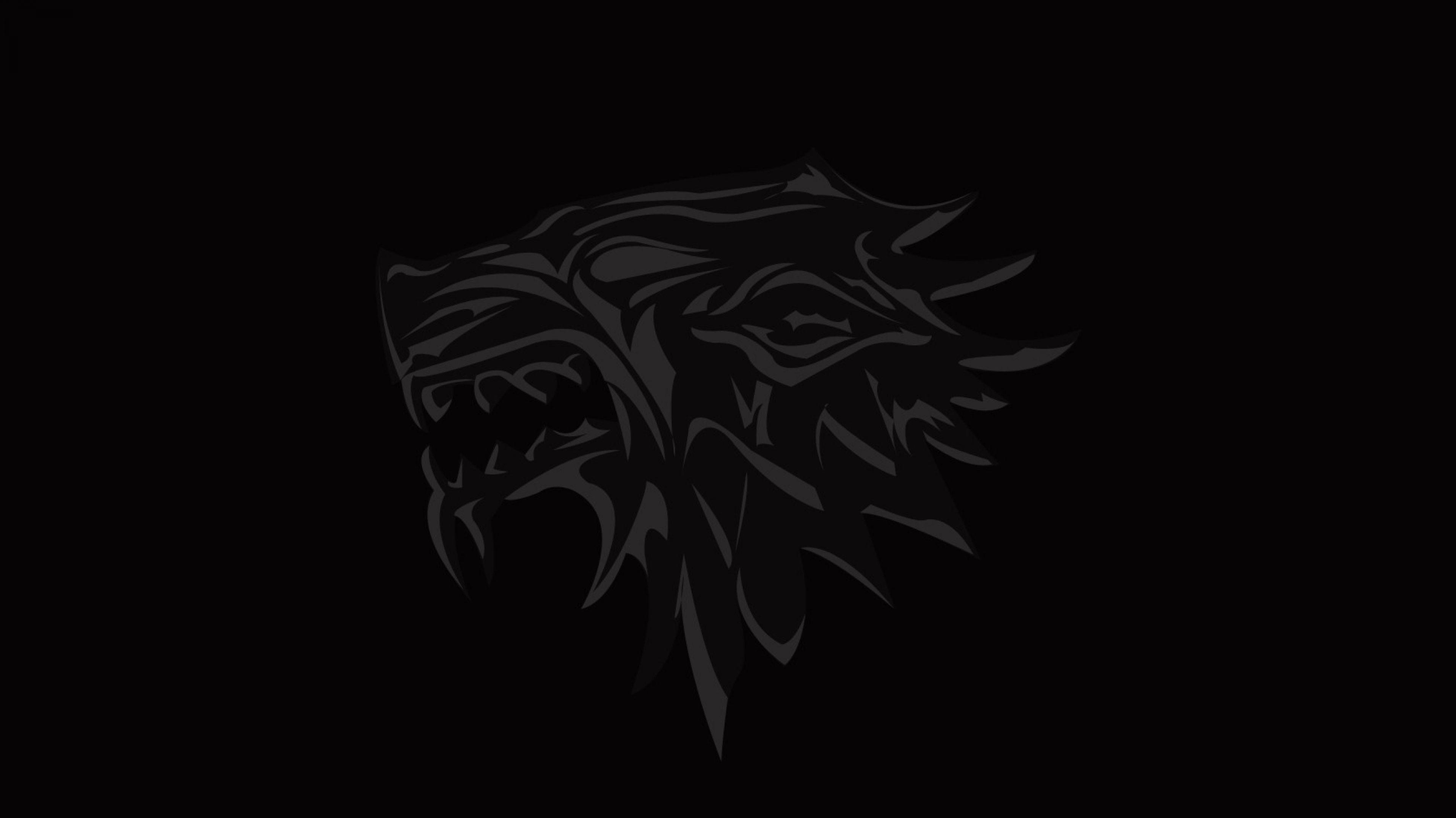 Haus Stark Logo, Game of Thrones, Winterfell, Stark, 3840x2160 4K Desktop