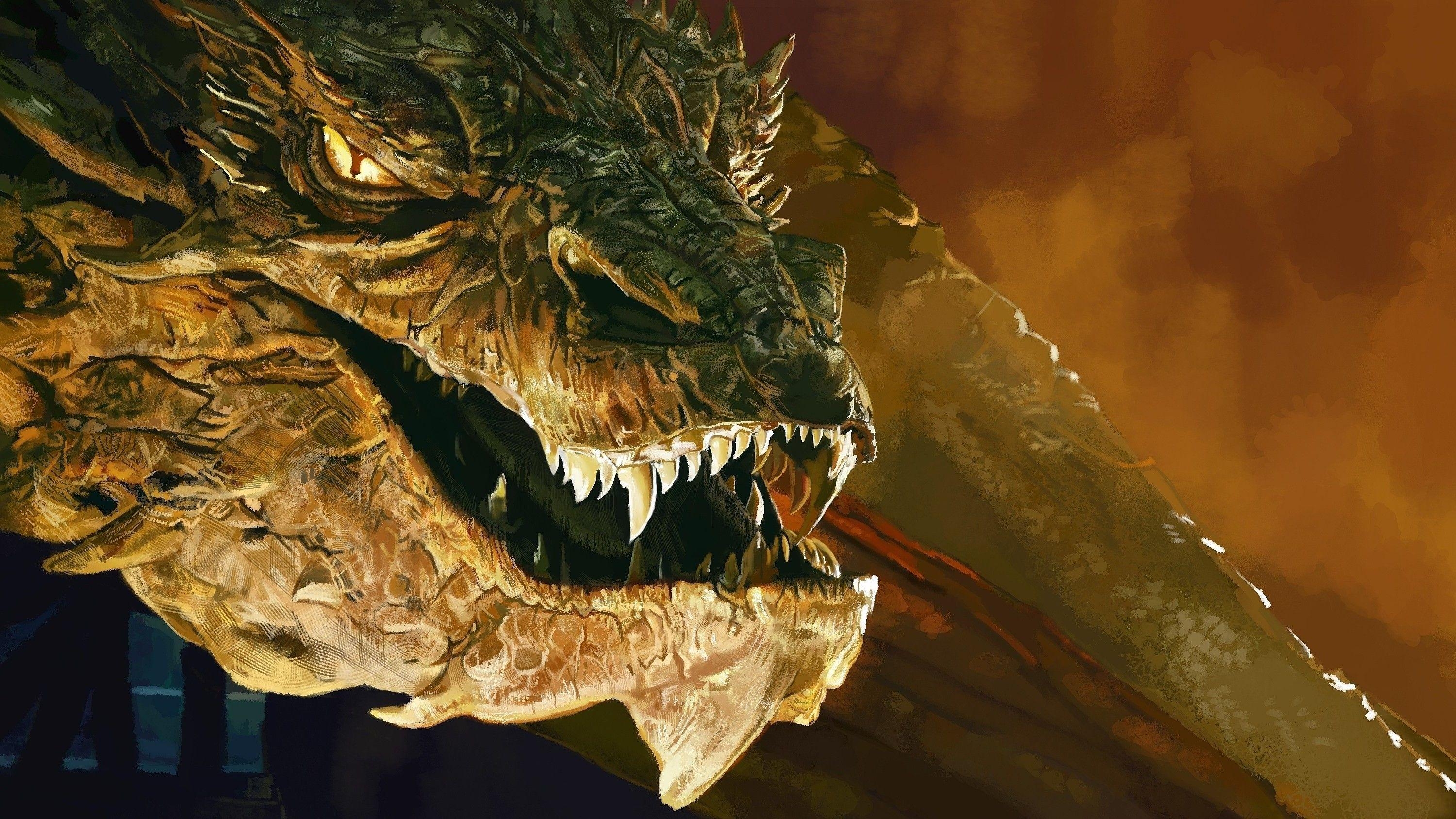 Smaug, Filme, HD, Drachen, Der Hobbit, 3000x1690 HD Desktop