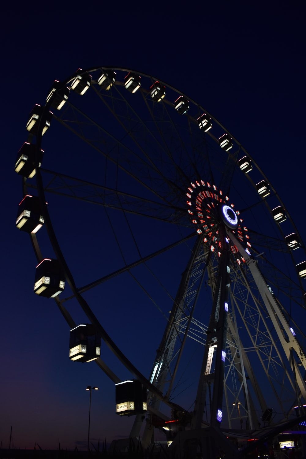 Rimini Riesenrad, Nacht, Beleuchtung, Italien, 1000x1500 HD Handy