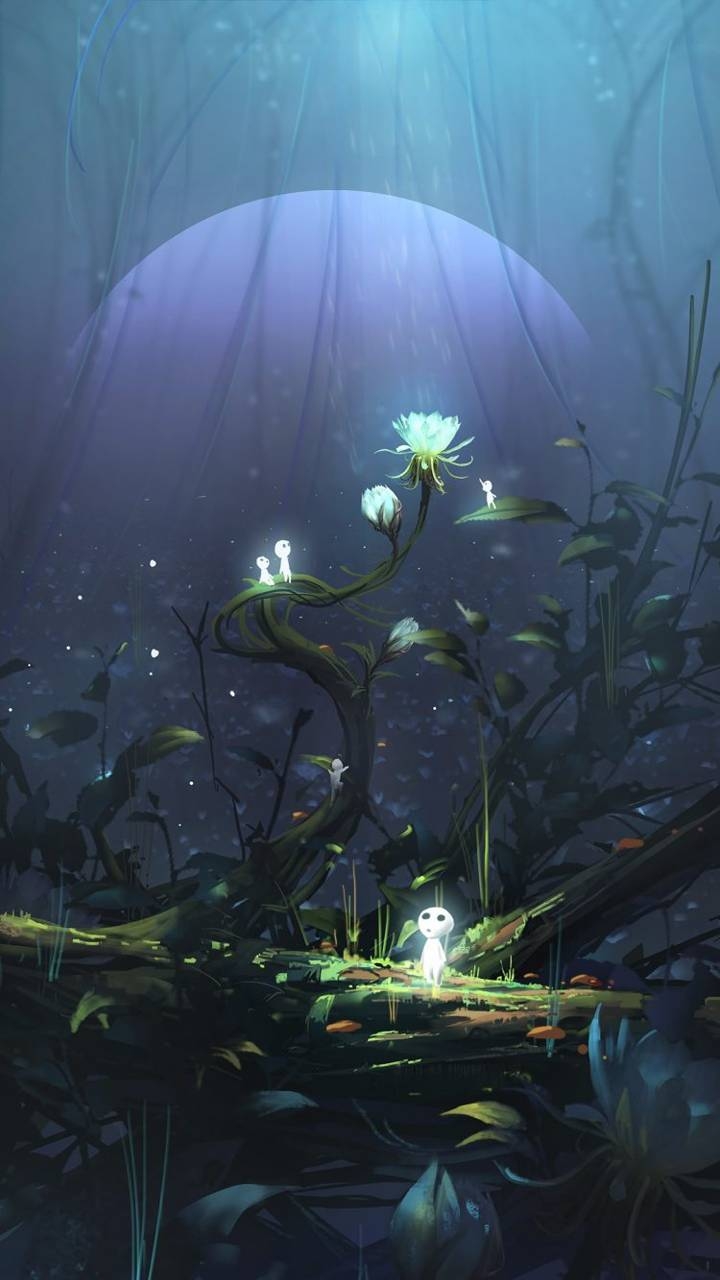 Prinzessin Mononoke, Anime, Hintergrund, Japan, Wald, 720x1280 HD Handy