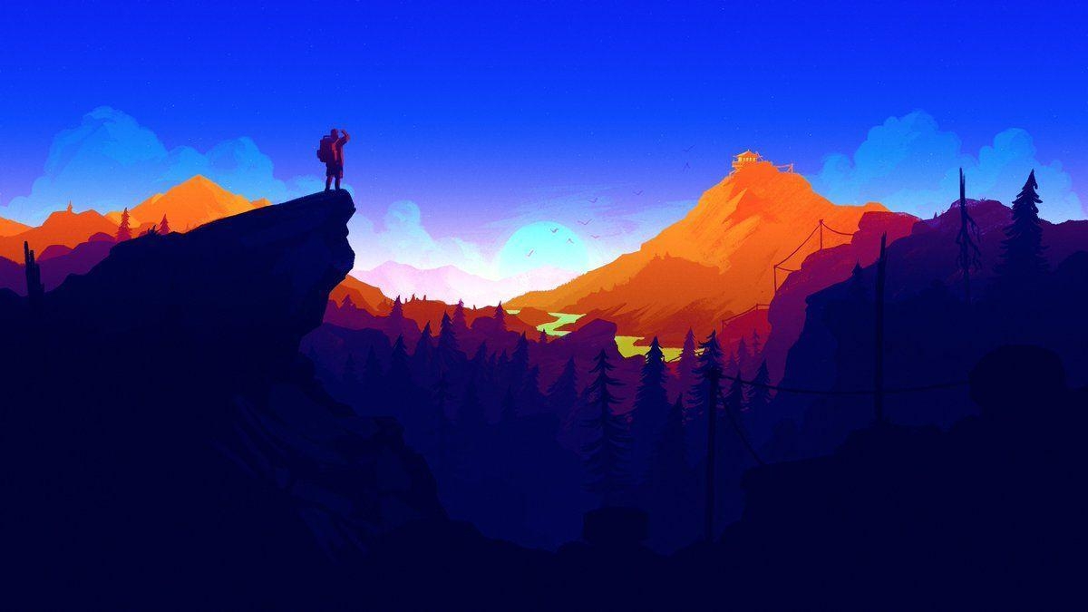 Firewatch, Spiel, Hintergrundbild, Natur, Kunst, 1200x680 HD Desktop