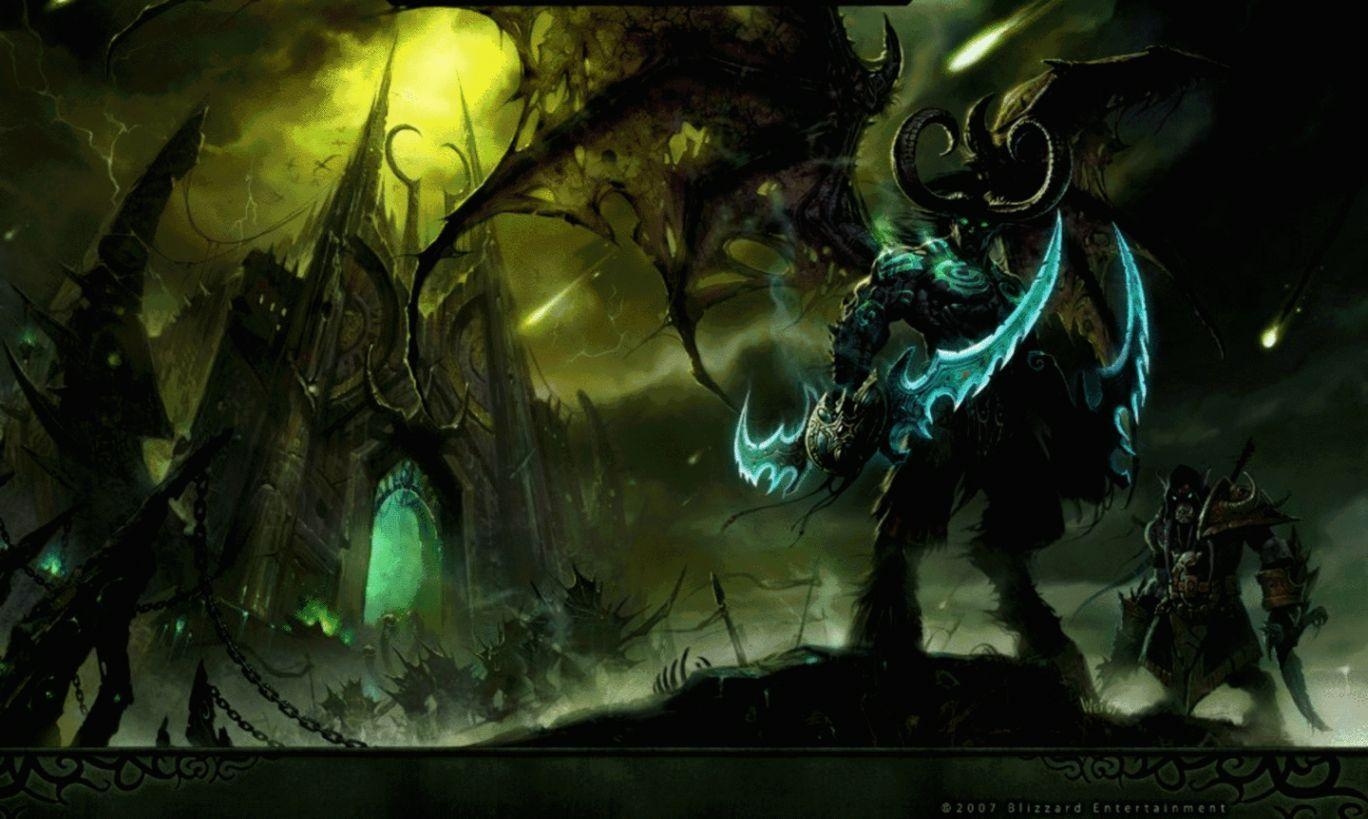 Illidan, World of Warcraft, Wallpaper, Spielheld, Blizzard, 1370x820 HD Desktop