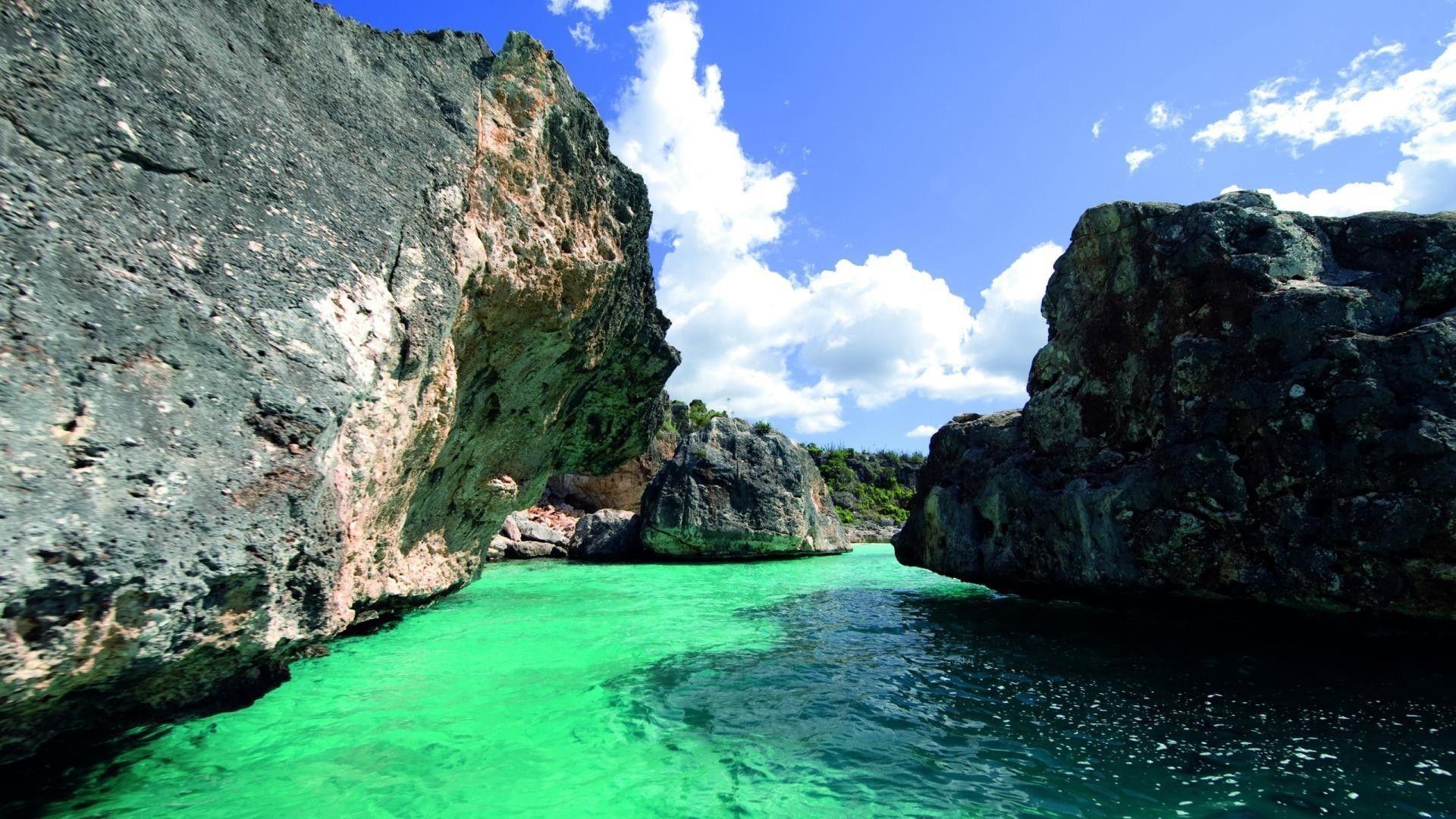 Karibische Inseln, Strand, Felsen, Dominikanische Republik, Meer, 1920x1080 Full HD Desktop