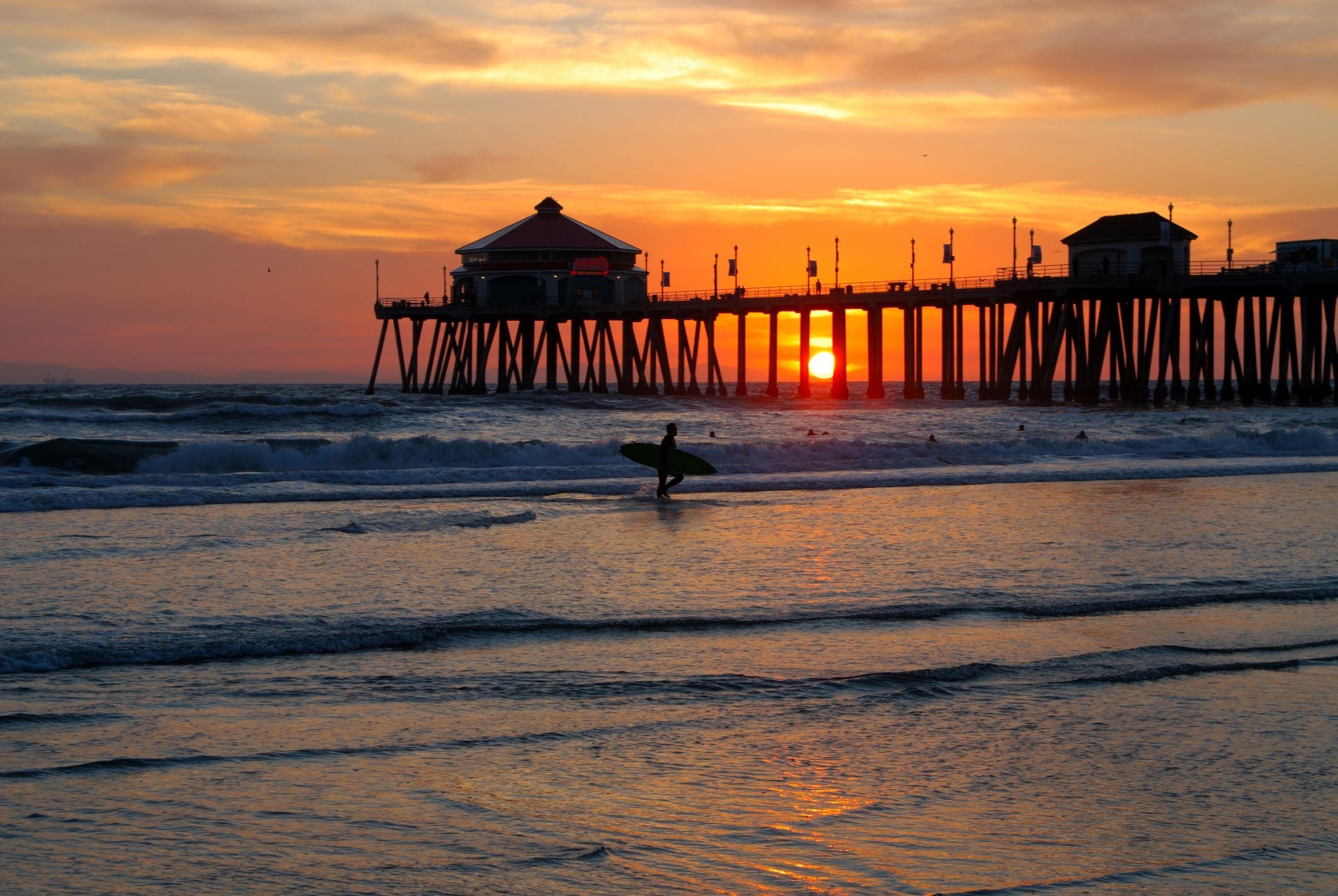 Kostenlos, Foto, Huntington Beach, Pier, Beton, 2120x1420 HD Desktop