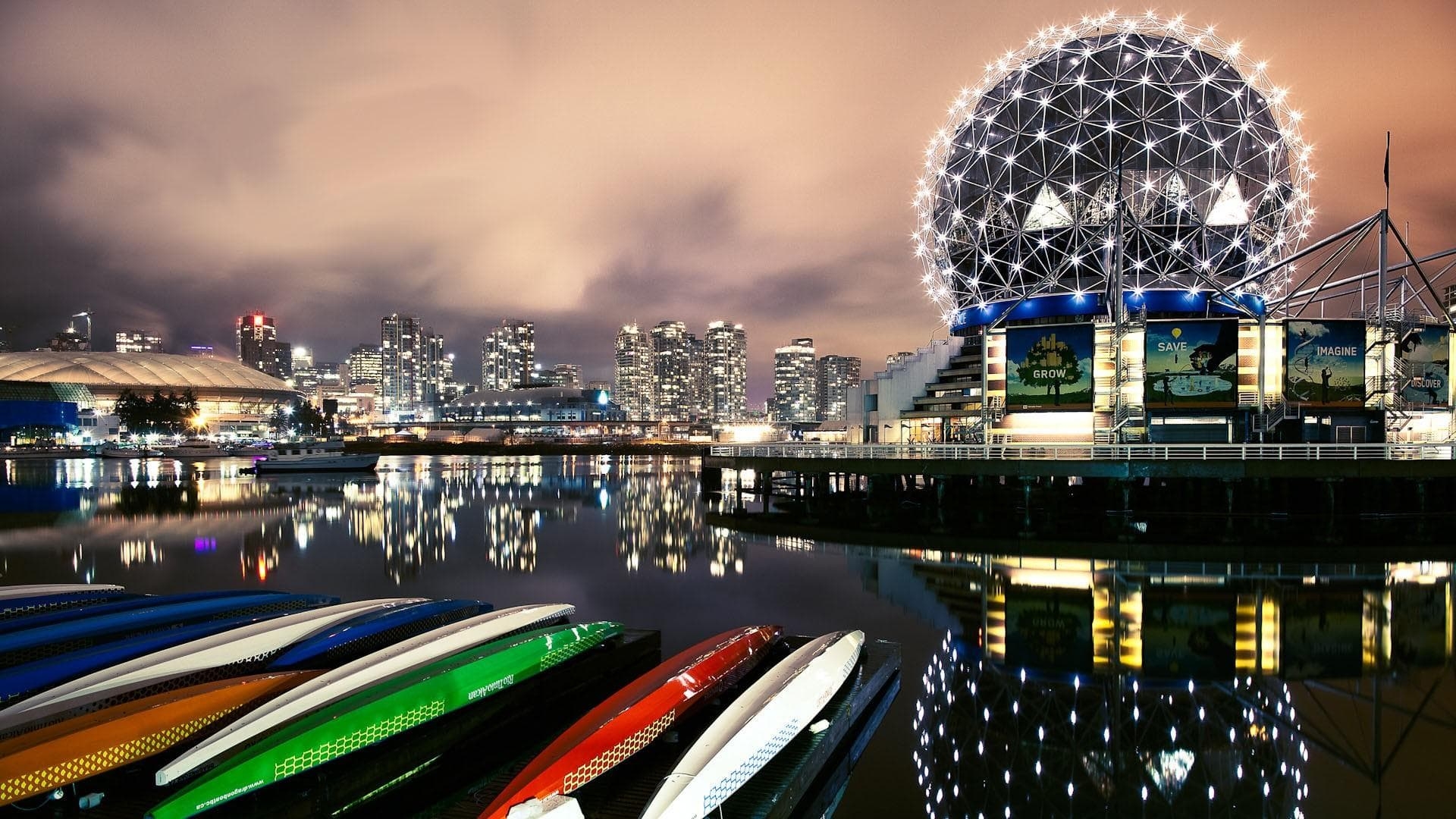 Vancouver, HD Visuals, Kanada, Skyline, Hintergrund, 1920x1080 Full HD Desktop