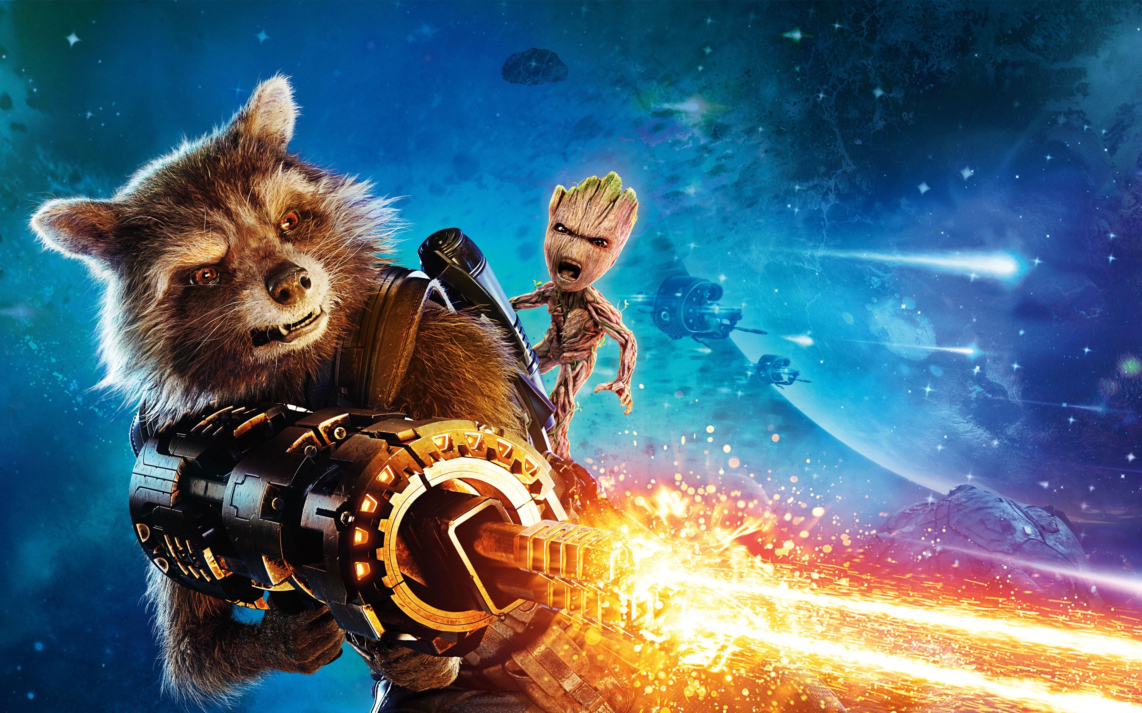 Rocket Raccoon, Guardians of the Galaxy, Vol 2, Marvel, 8K, 3840x2400 4K Desktop