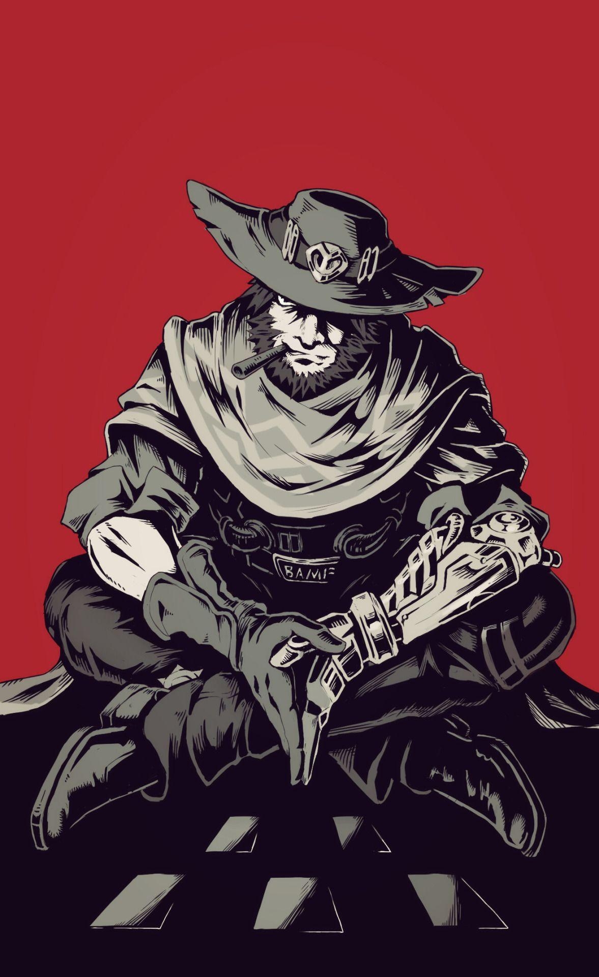 McCree, Overwatch, Gaming, Held, Bild, 1180x1920 HD Handy