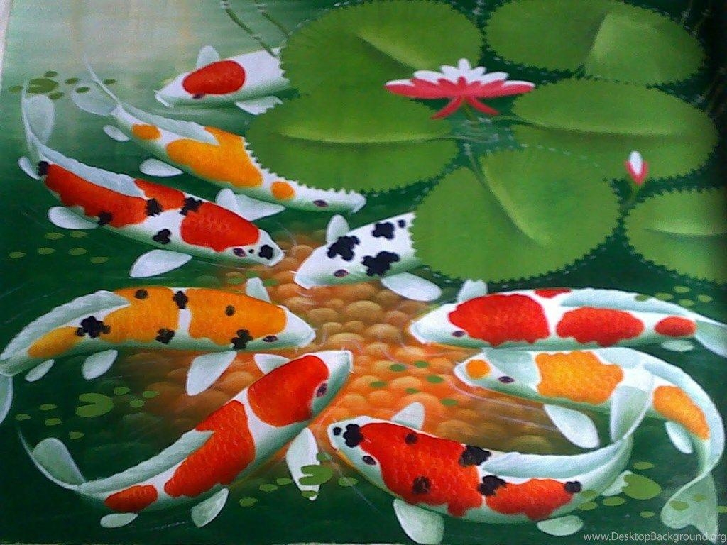 Koi Fische, Desktop, Hintergrund, Farben, Wasser, 1030x770 HD Desktop