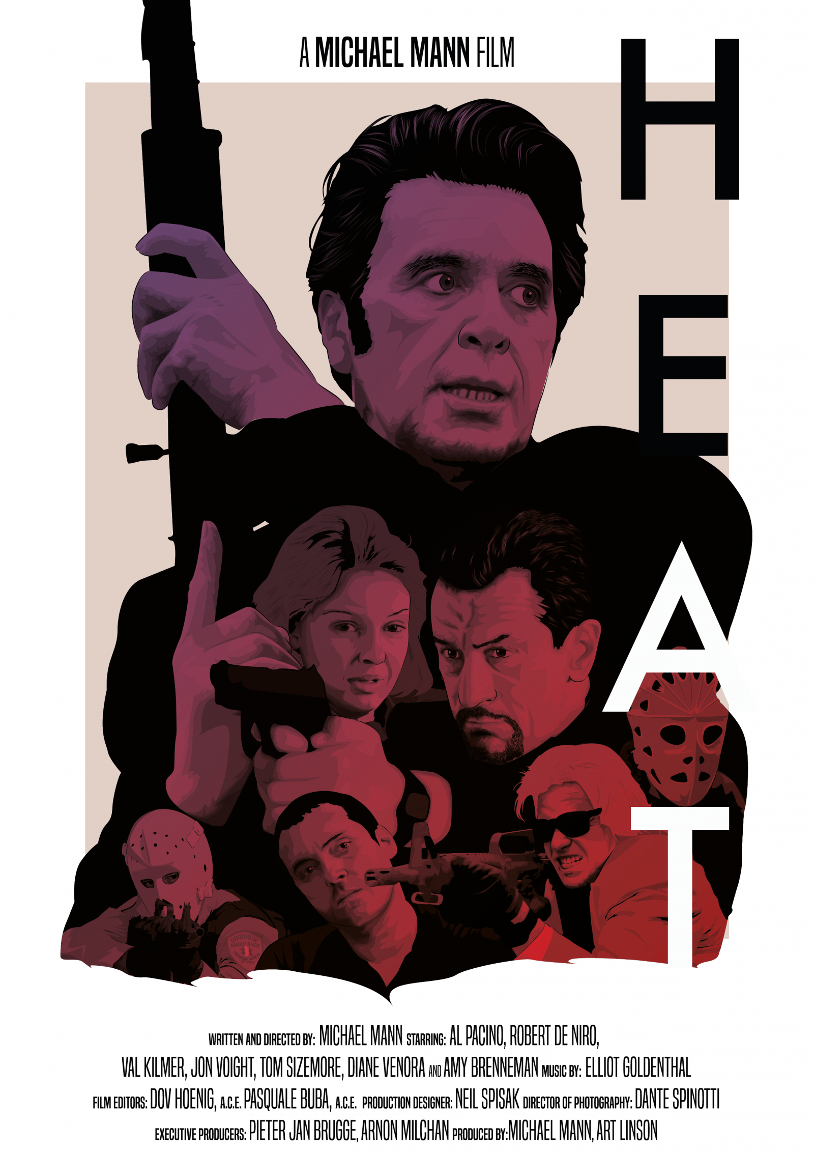 Heat Poster, Filmkunst, 1600x2263, Kino, Design, 1600x2270 HD Handy