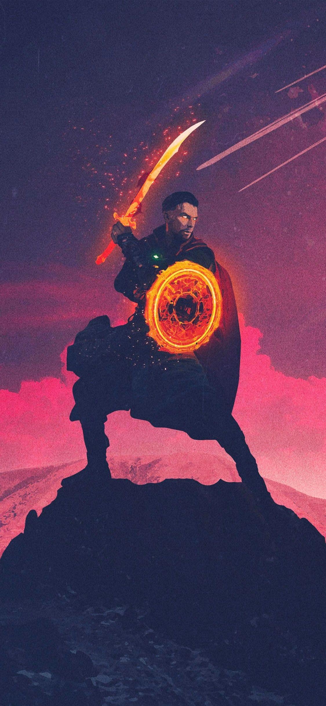 Doctor Strange, Hintergrund, Magie, Kino, Bild, 1130x2440 HD Handy