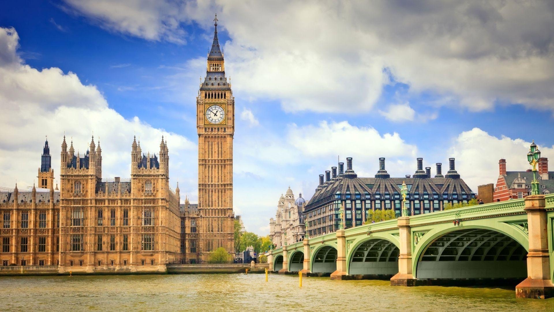 Big Ben, London, Uhrturm, Reisen, Stadtbild, 1920x1080 Full HD Desktop