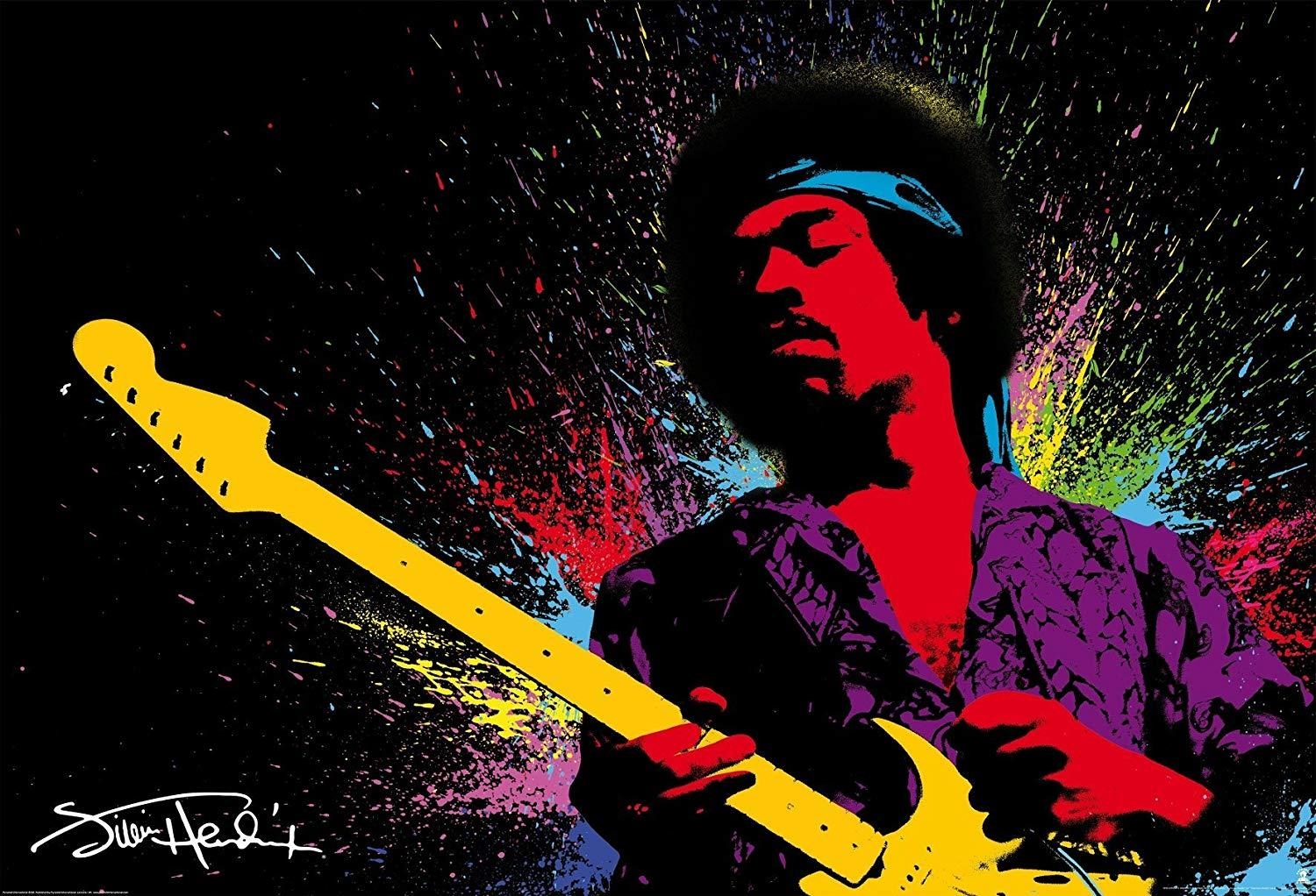 Jimi Hendrix, Gitarrenkunst, Bühnenikone, Psychedelischer Stil, Legendenporträt, 1500x1030 HD Desktop