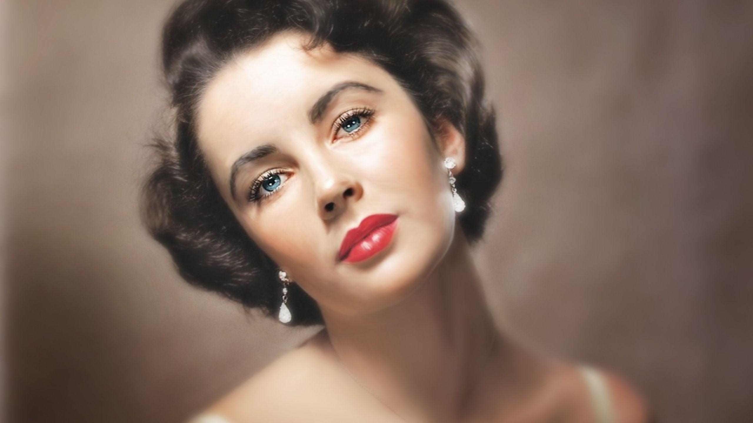 Elizabeth Taylor, Wallpaper, Retro, Eleganz, Hollywood, 2560x1440 HD Desktop