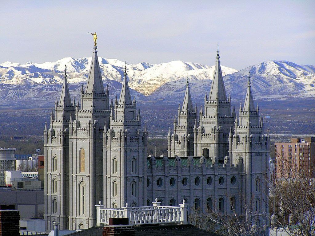 Salzsee Tempel Reisebild Utah Gebäude, 1030x770 HD Desktop