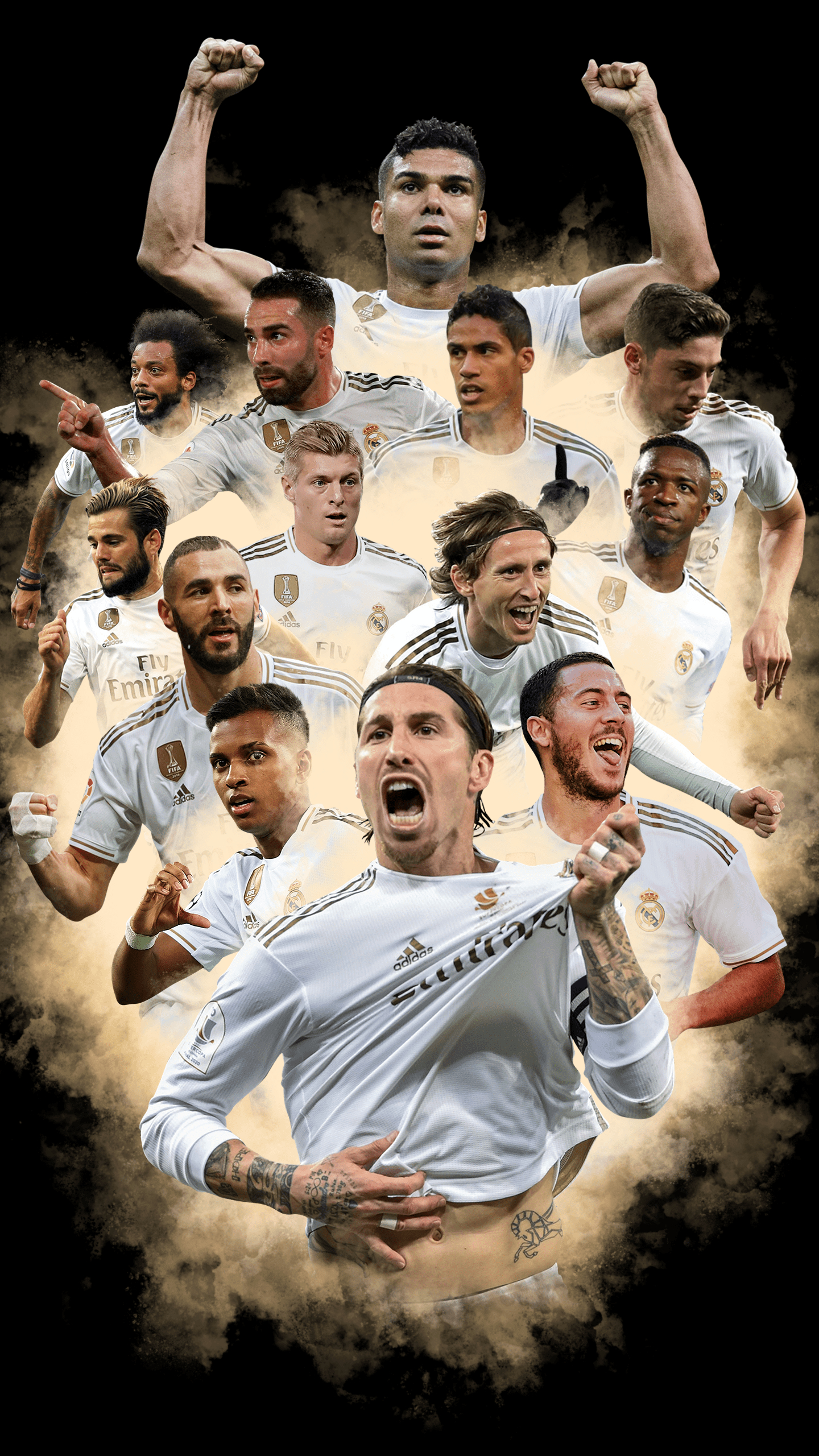 Real Madrid, AMOLED, Sport, Verein, Hintergrund, 1440x2560 HD Handy