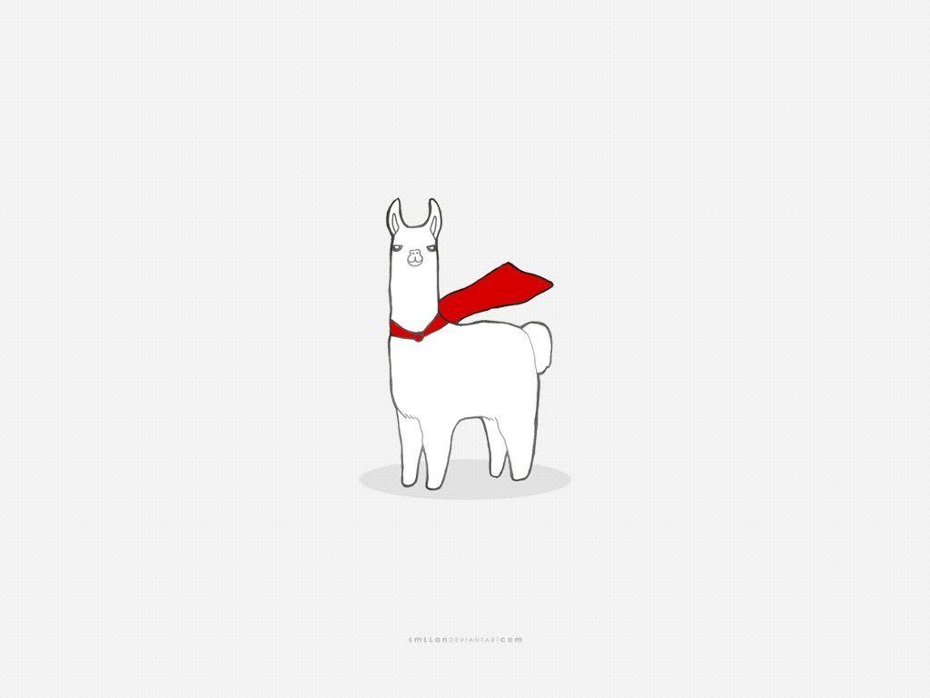 Lama, Cartoon, Niedlich, Hintergrundbild, Tiere, 1030x770 HD Desktop