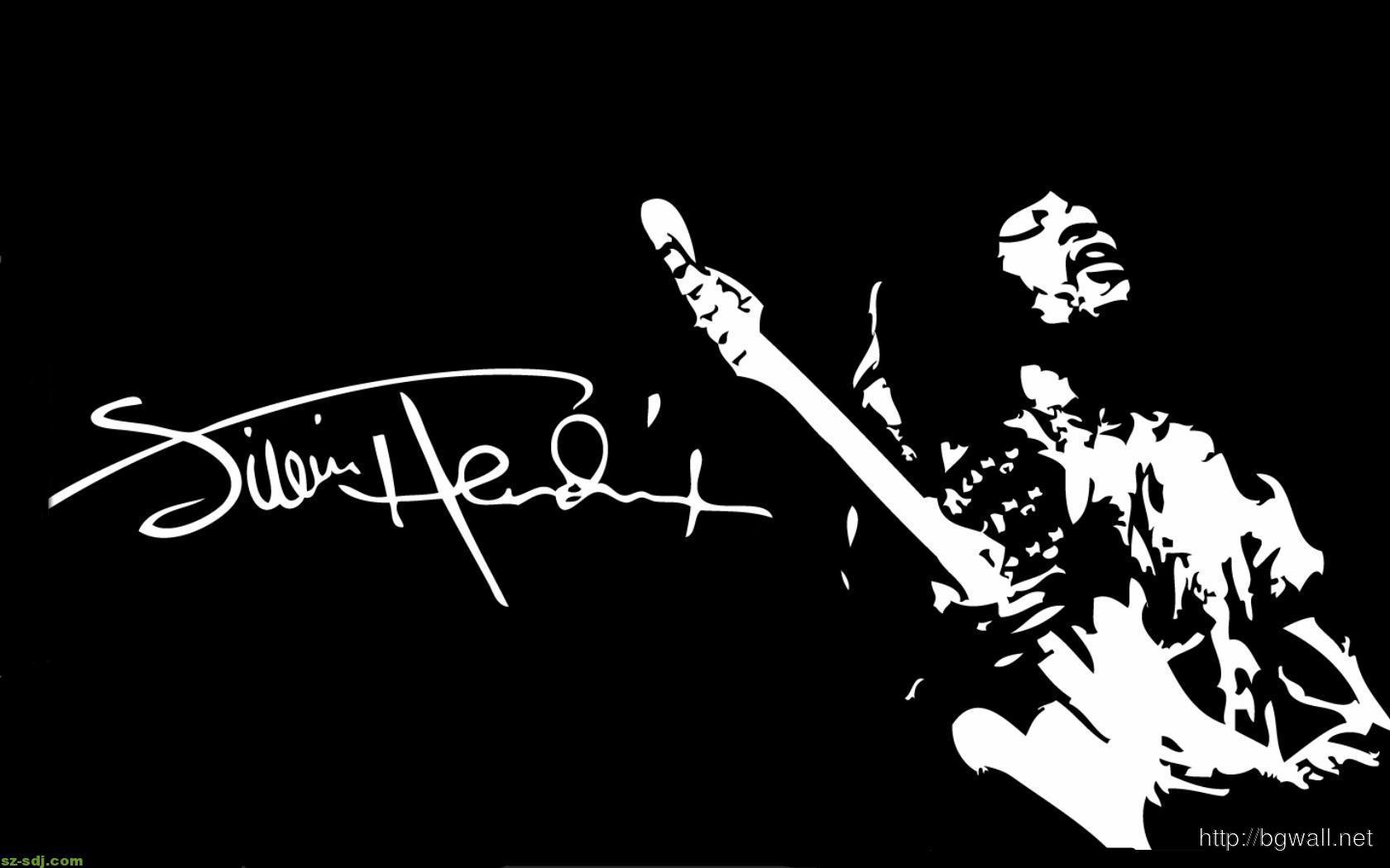 Jimi Hendrix, Schwarz-Weiß, HD, Ikone, Gitarre, 1680x1050 HD Desktop