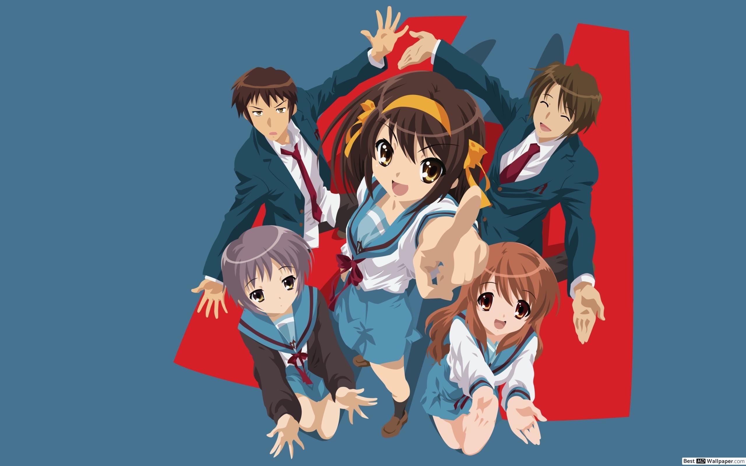 Haruhi Suzumiya, Gruppe, Vektor, Anime, HD, 2560x1600 HD Desktop