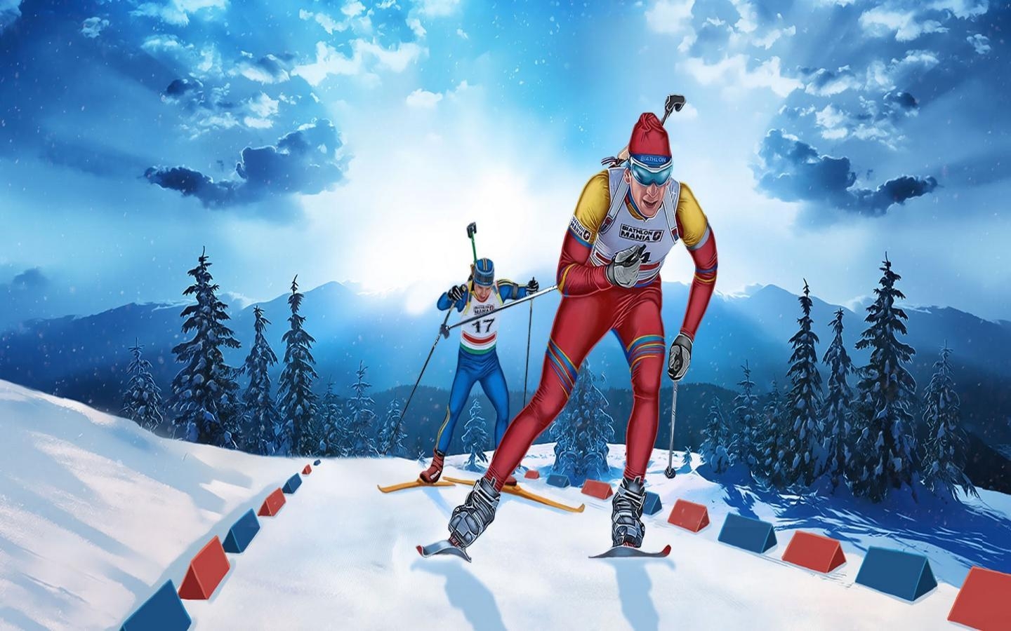 Biathlon, 4K, Download, Sportbild, Winter, 1440x900 HD Desktop