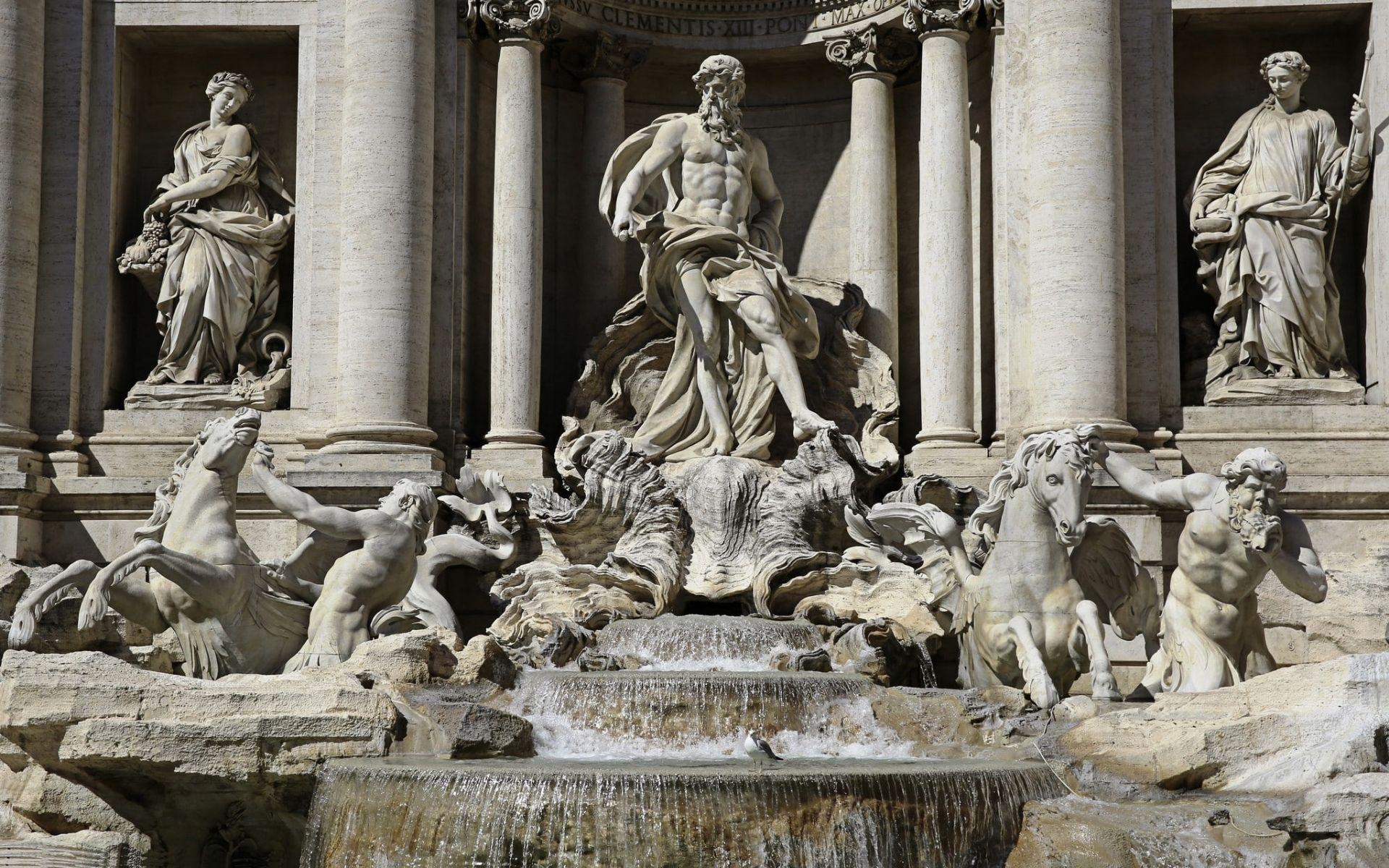 Trevi-Brunnen, Rom, Italien, Skulptur, Wallpaper, 1920x1200 HD Desktop